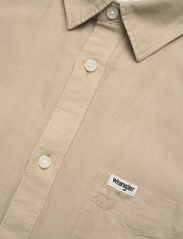 Wrangler - SS 1 PKT SHIRT - linen shirts - plaza taupe - 3