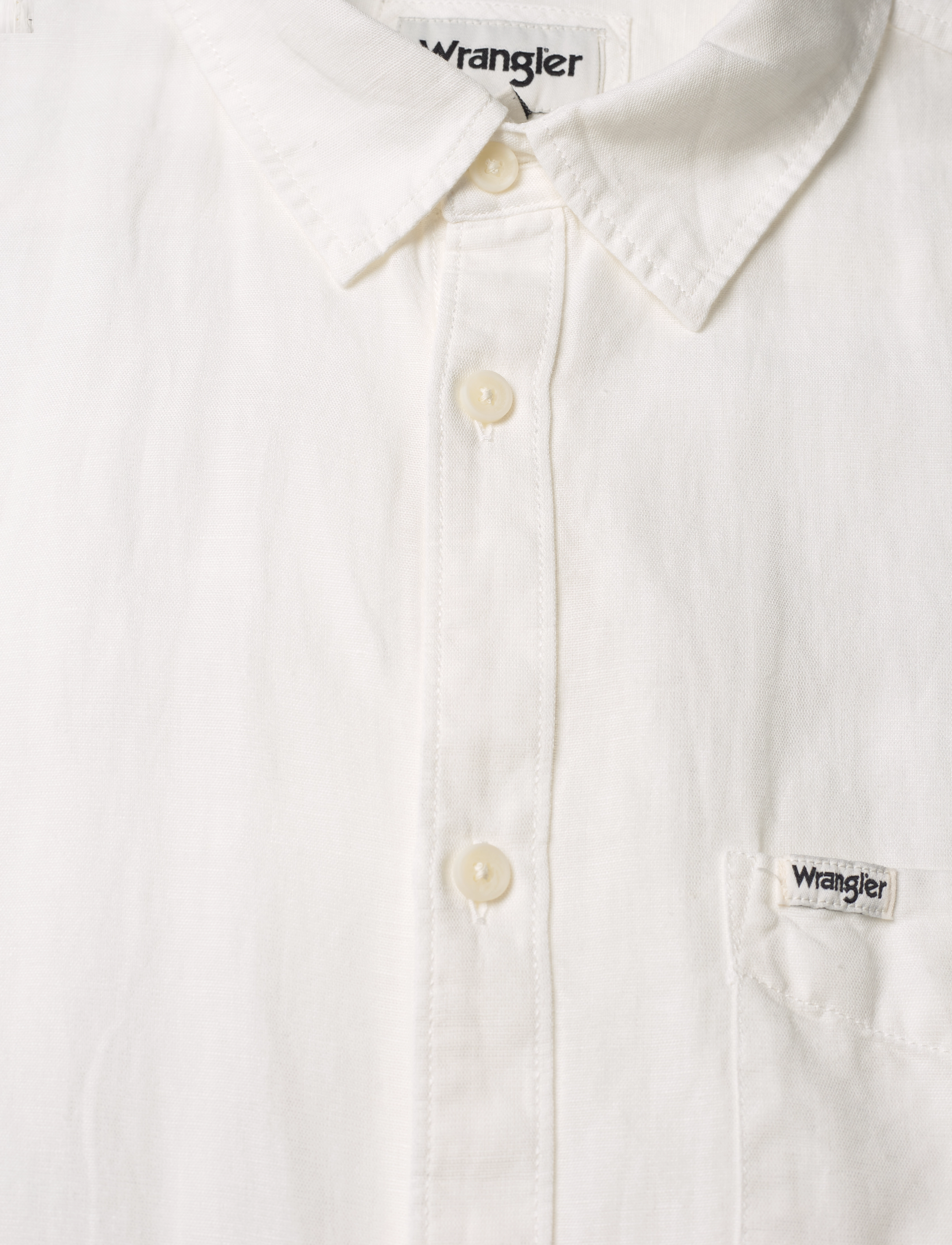 Wrangler - LS 1 PKT SHIRT - worn white - 2