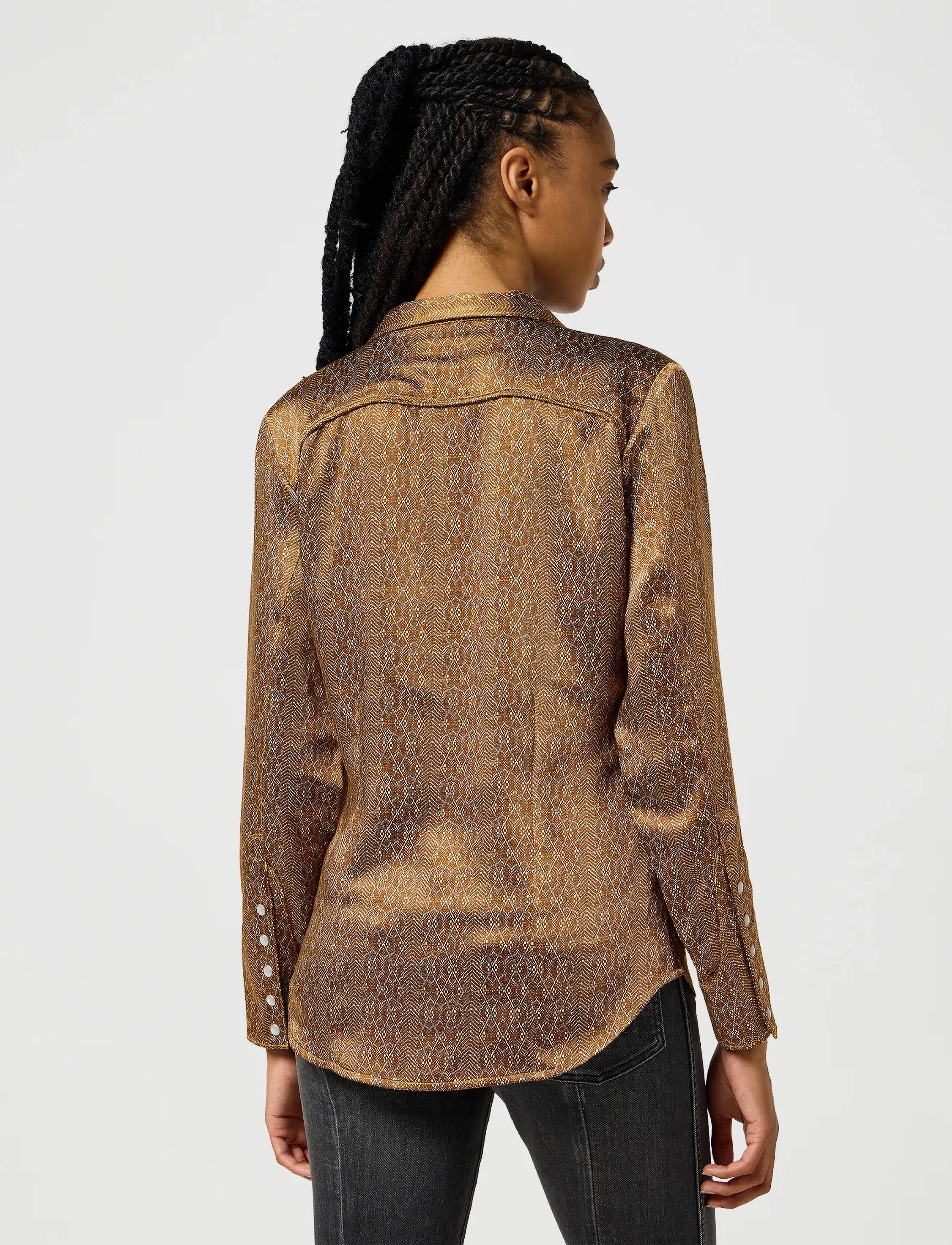 Wrangler - SLIM BLOUSE - langærmede bluser - dijon - 3