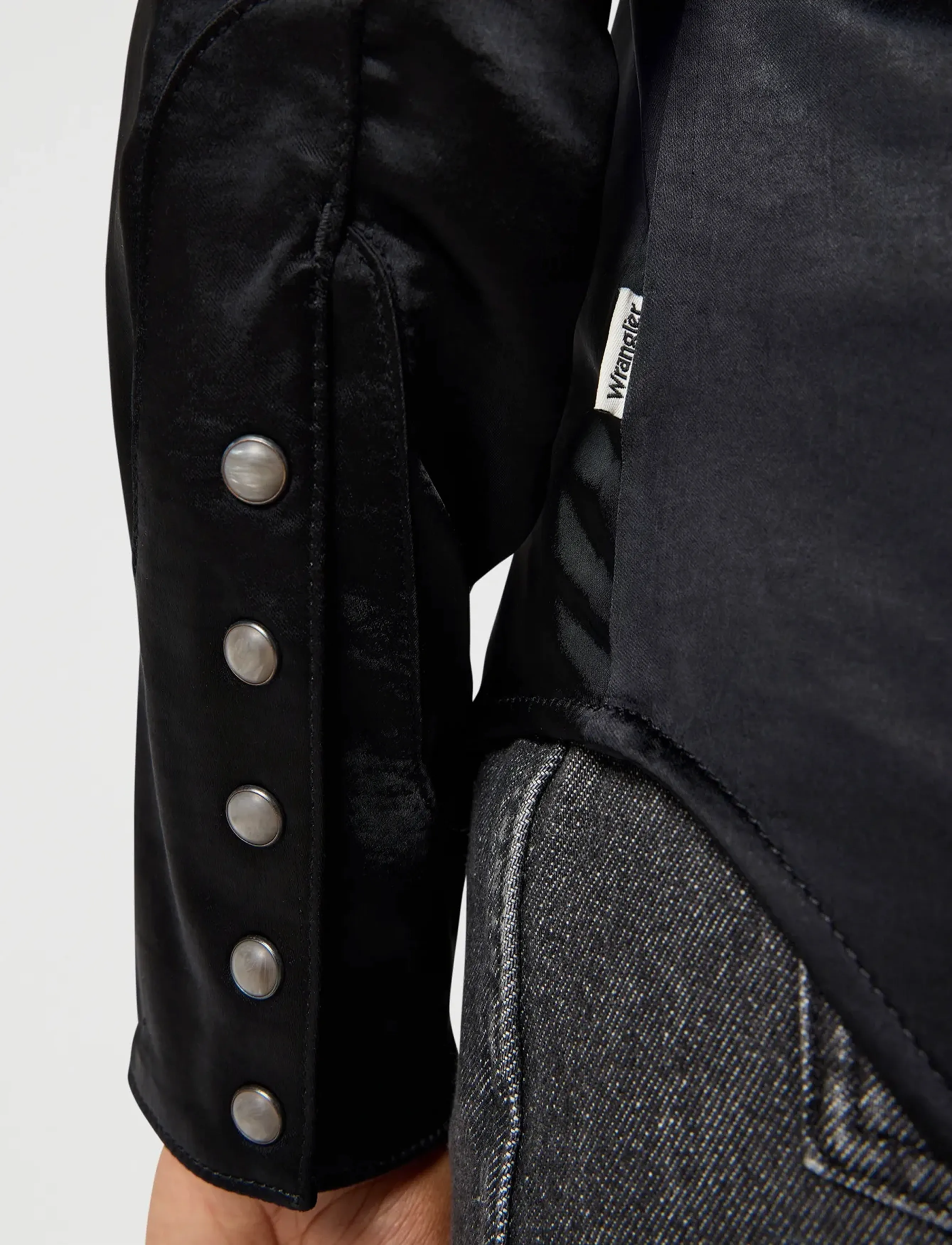 Wrangler - SLIM BLOUSE - långärmade blusar - black - 4
