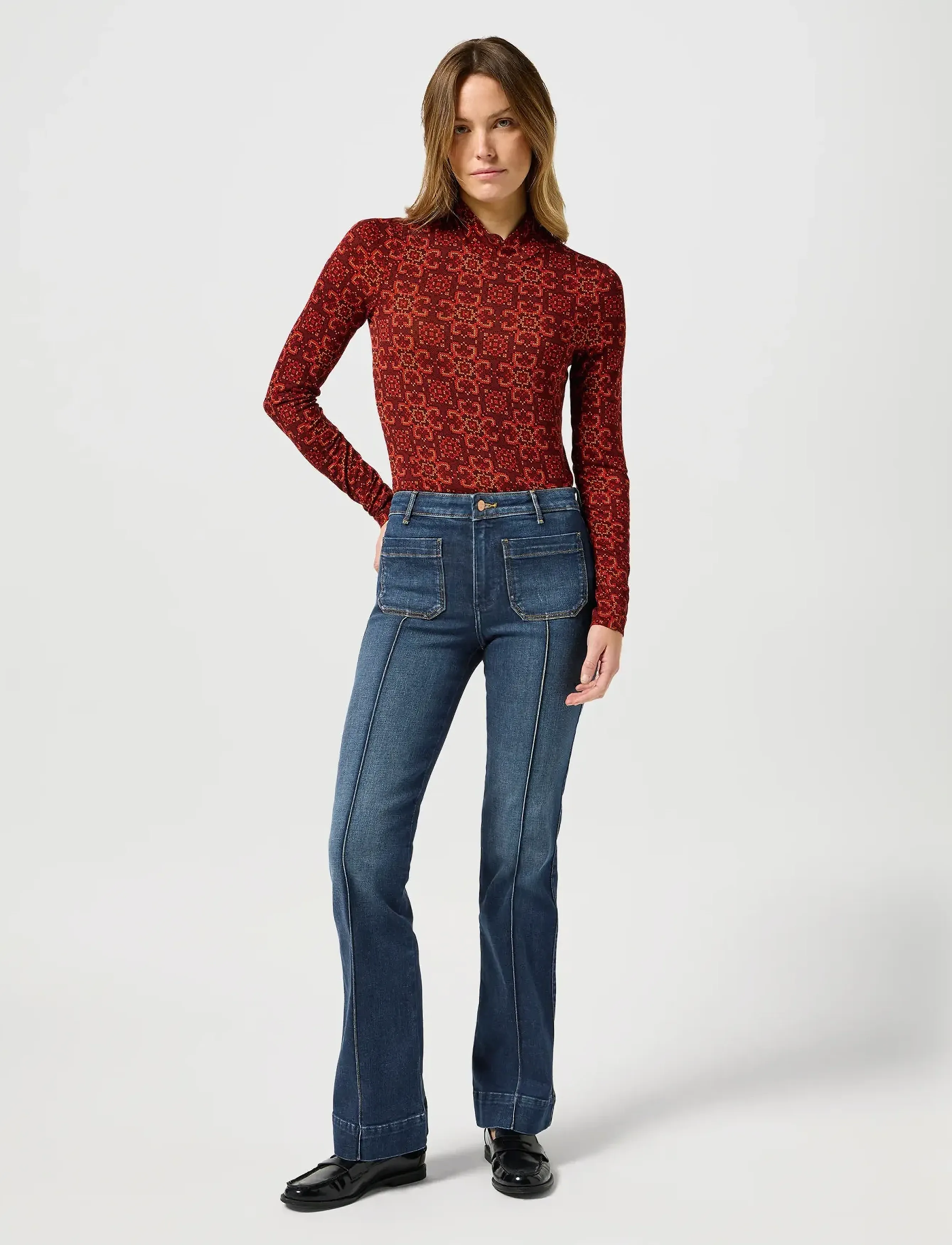 Wrangler - FLARE - flared jeans - slate tint - 3