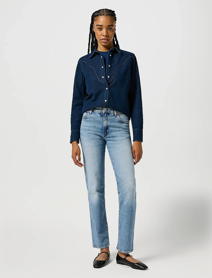 Wrangler - SUNSET - gerade jeans - frosty silver - 3