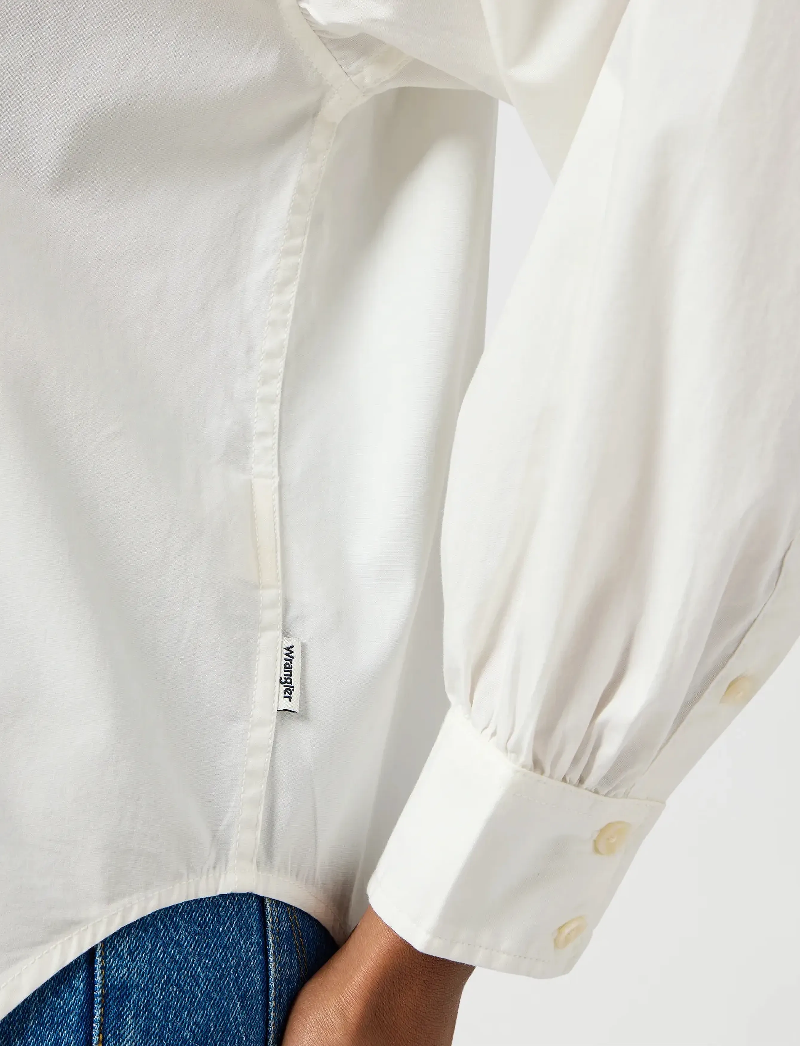 Wrangler - COOL GIRL SHIRT - langärmlige hemden - worn white - 5
