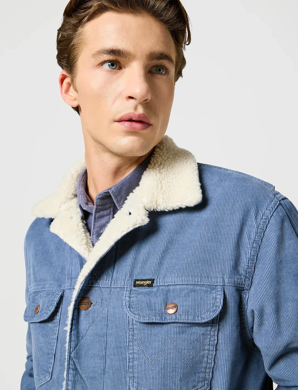 Wrangler - 124MJ SHERPA - voodriga teksajakid - grisaille - 5
