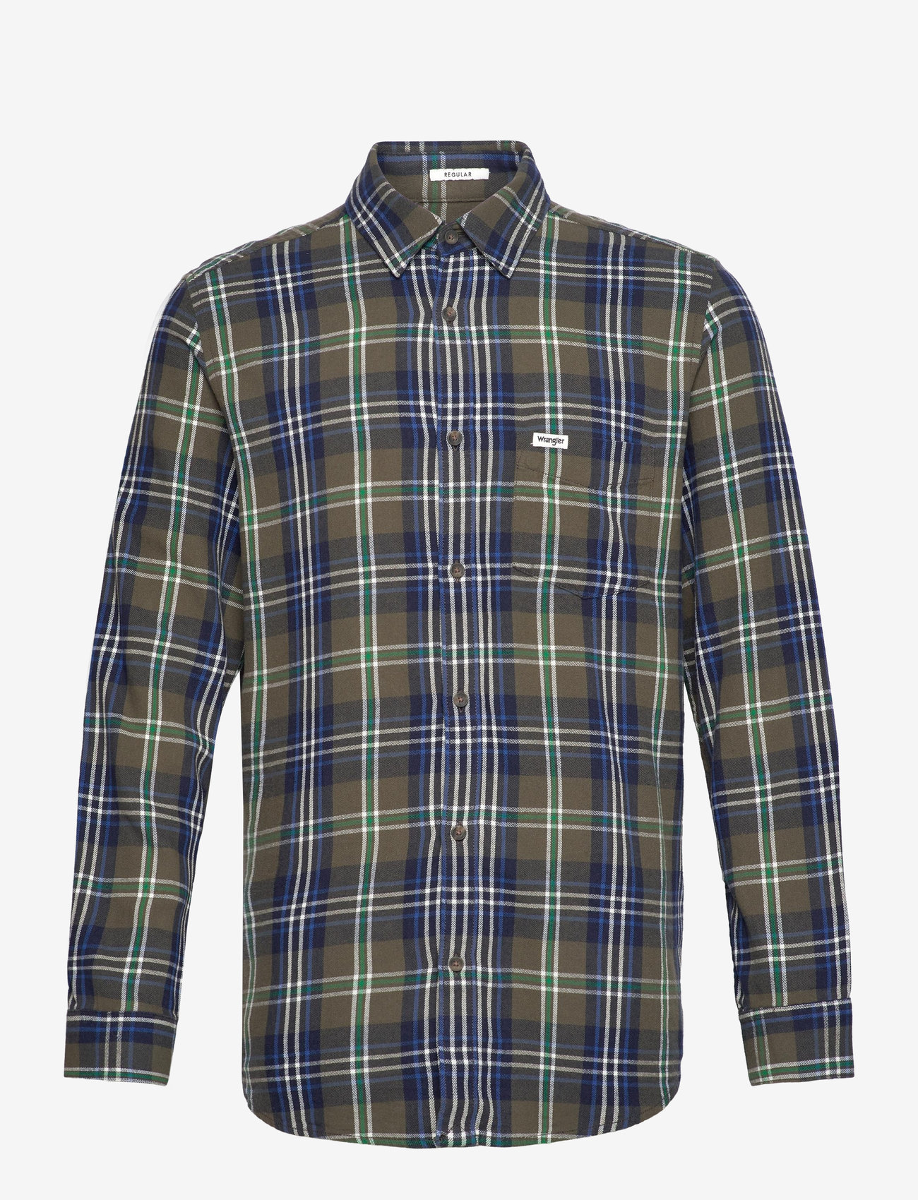 Wrangler - 1 PKT SHIRT - ruudulised särgid - green blue - 1
