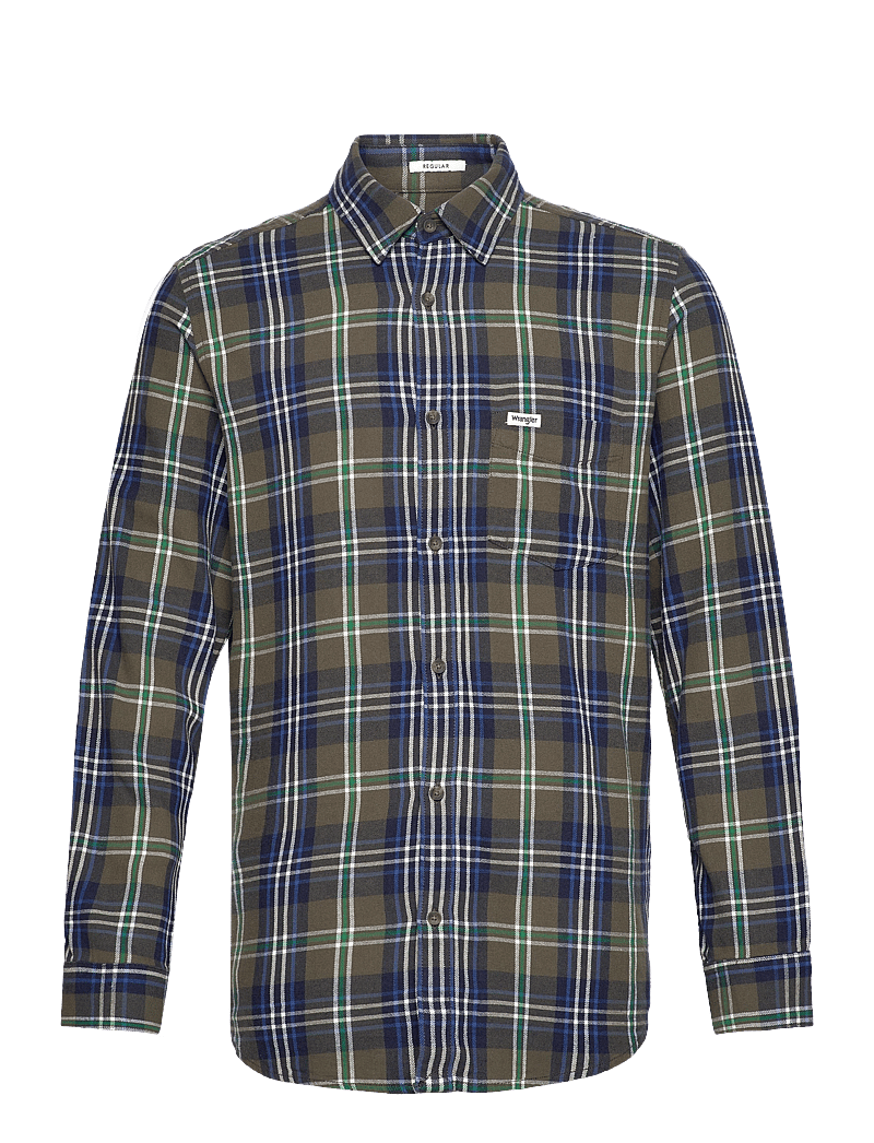Wrangler - 1 PKT SHIRT - ruudulised särgid - green blue - 1