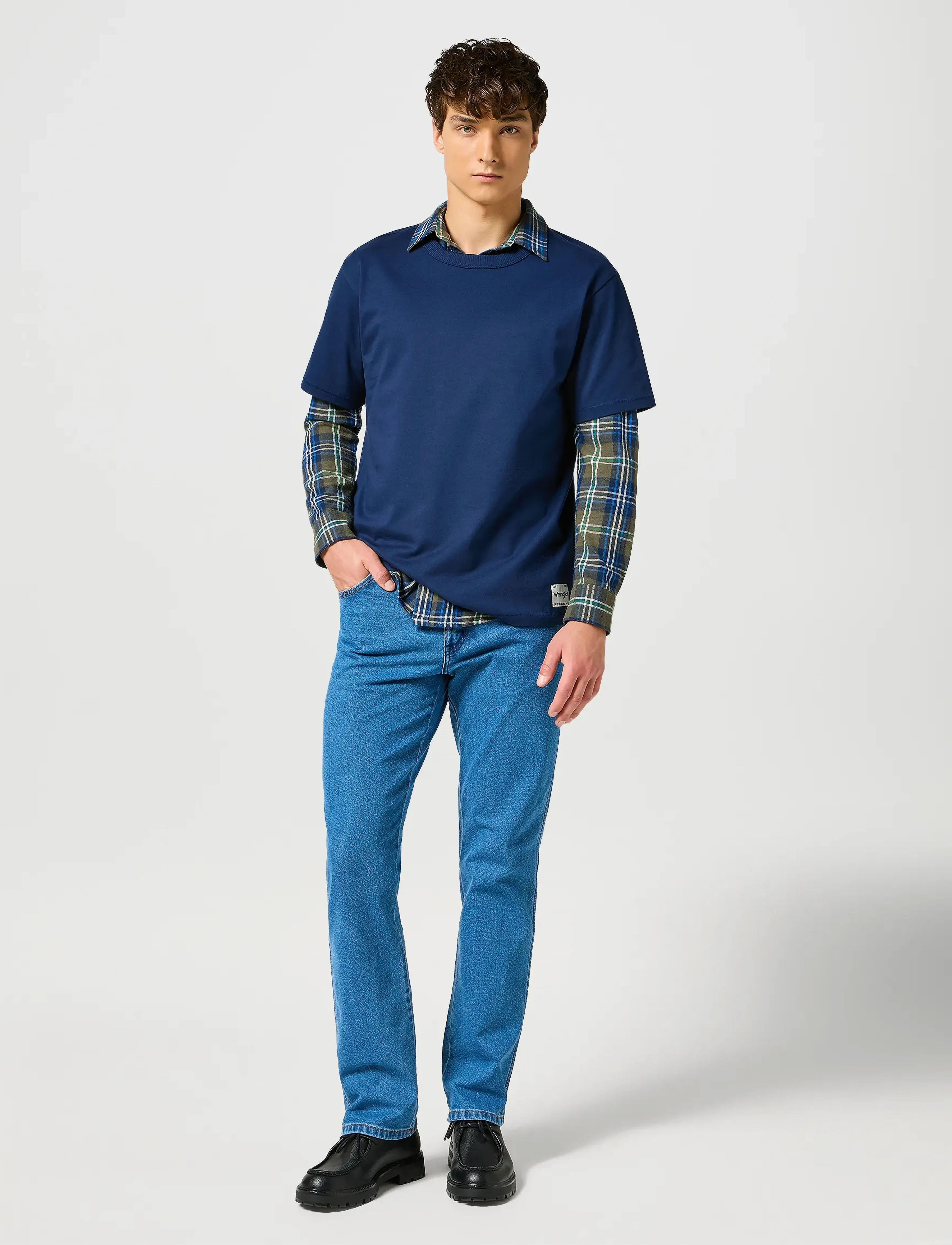 Wrangler - 1 PKT SHIRT - karierte hemden - green blue - 3