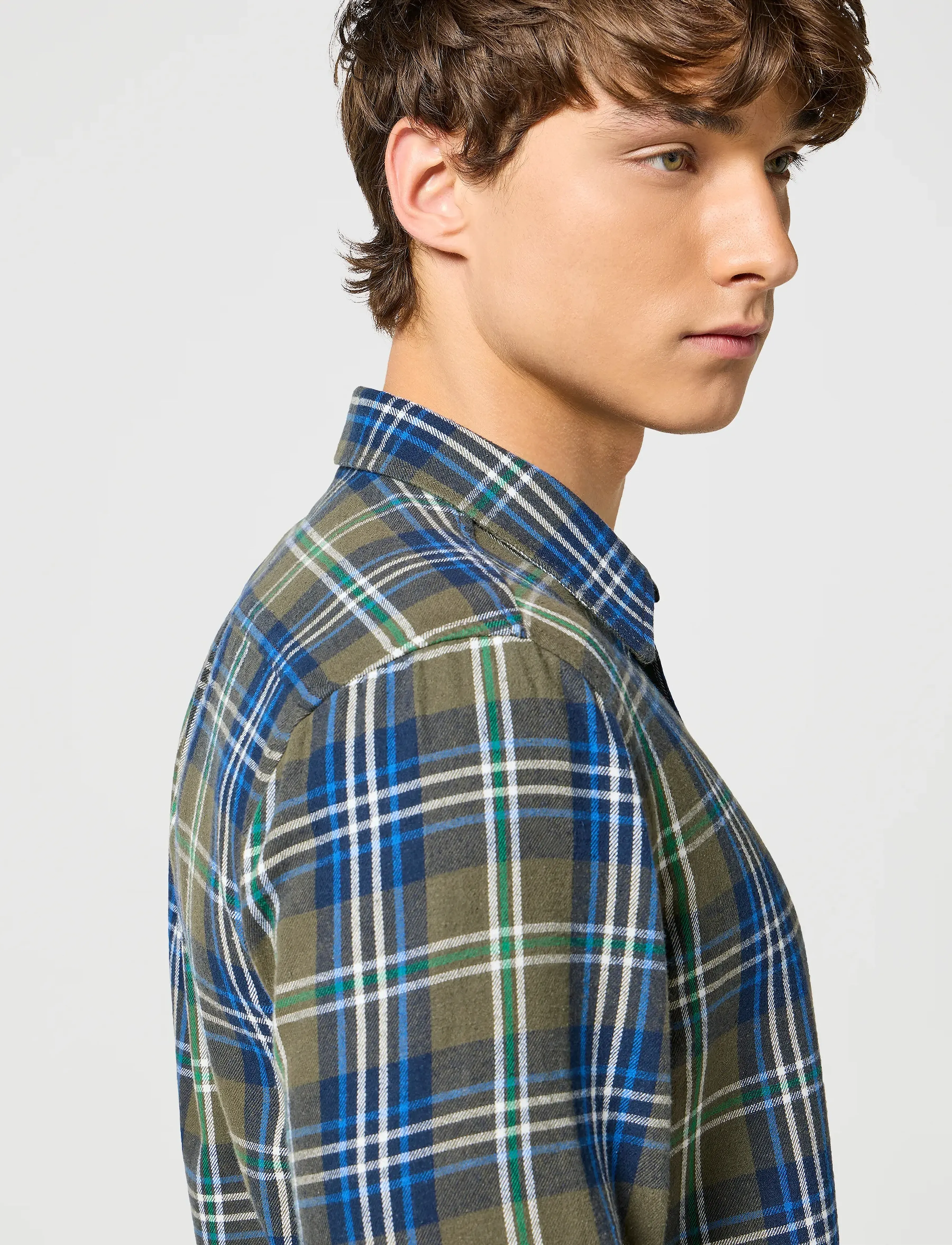 Wrangler - 1 PKT SHIRT - karierte hemden - green blue - 5