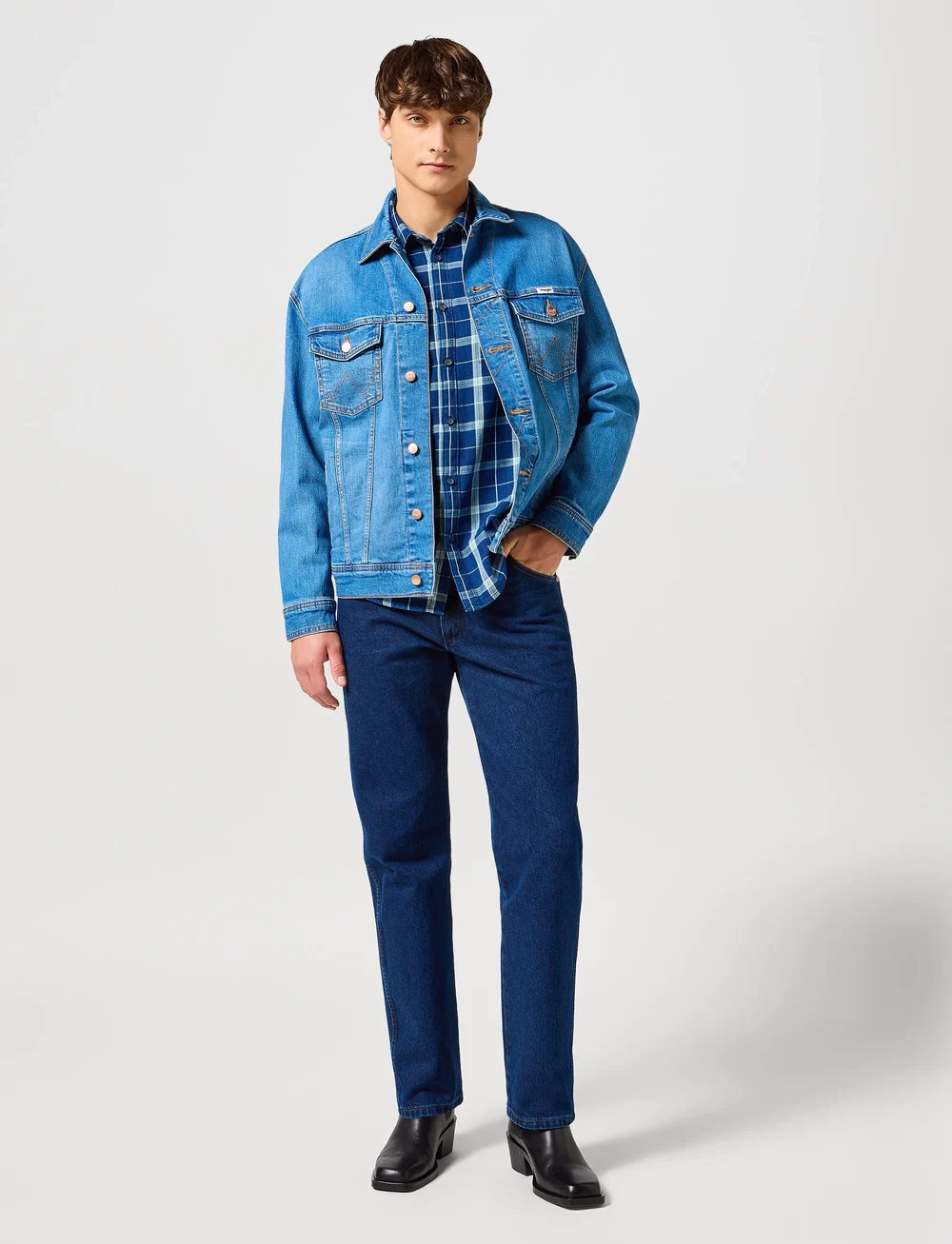 Wrangler - 13MWZ - tavalised teksad - dark stone - 3