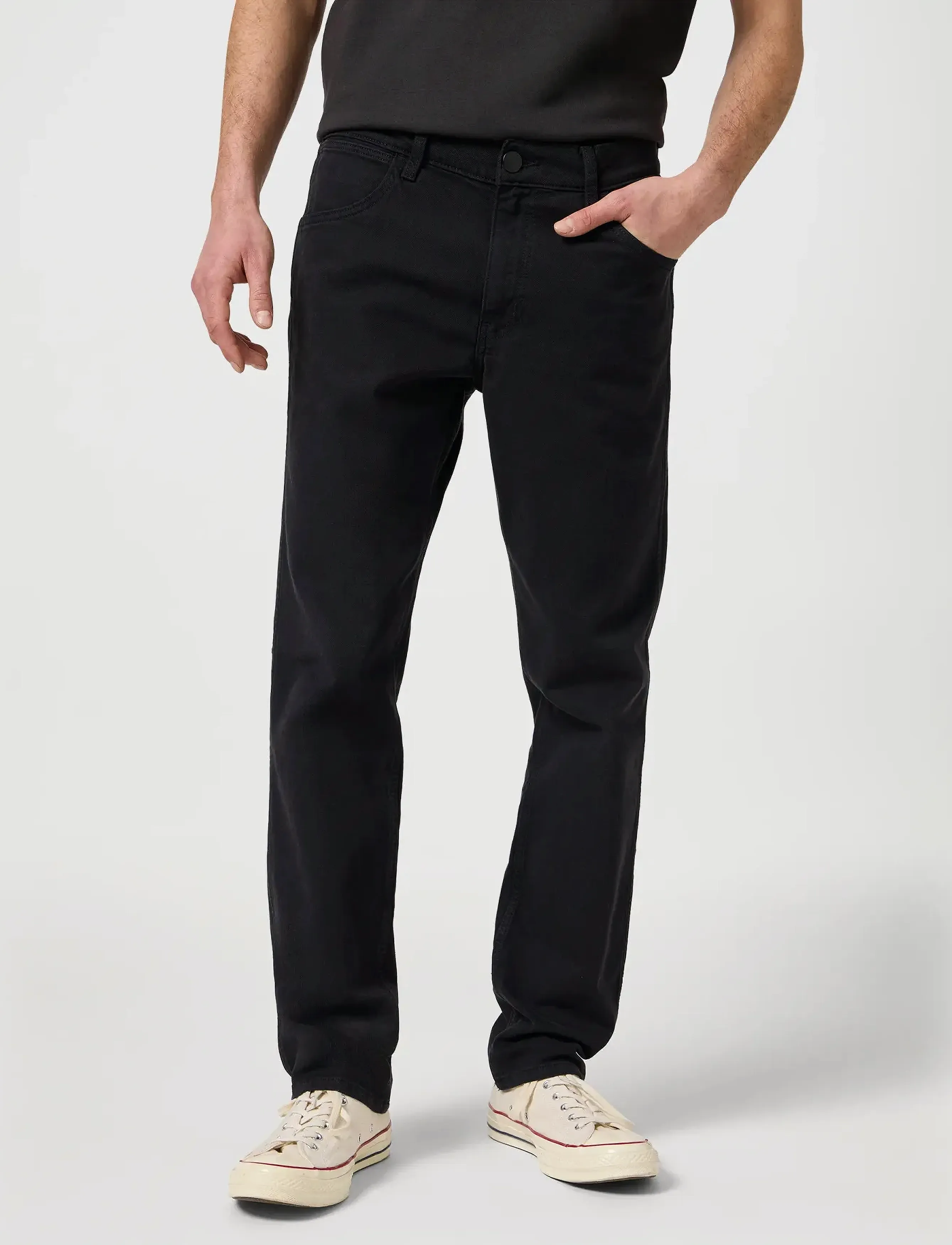 Wrangler - GREENSBORO - bukser & jeans - black rinse - 0