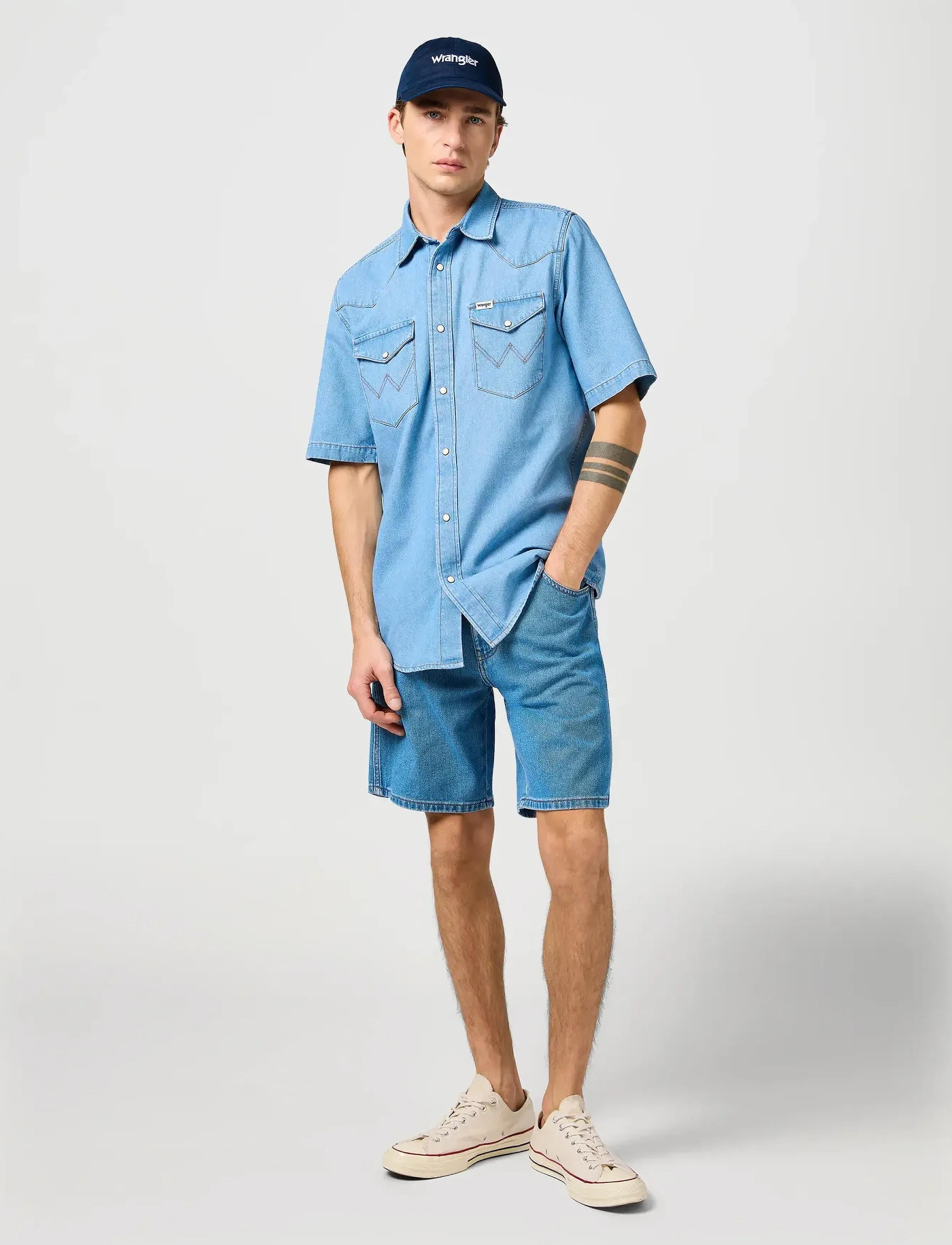 Wrangler - Frontier Short - jeans shorts - cloud - 4