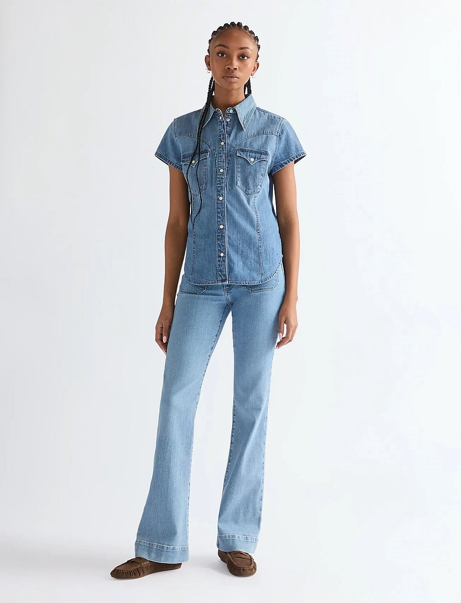 Wrangler - FLARE - alt eriti laia säärega teksad - velvet sky - 4