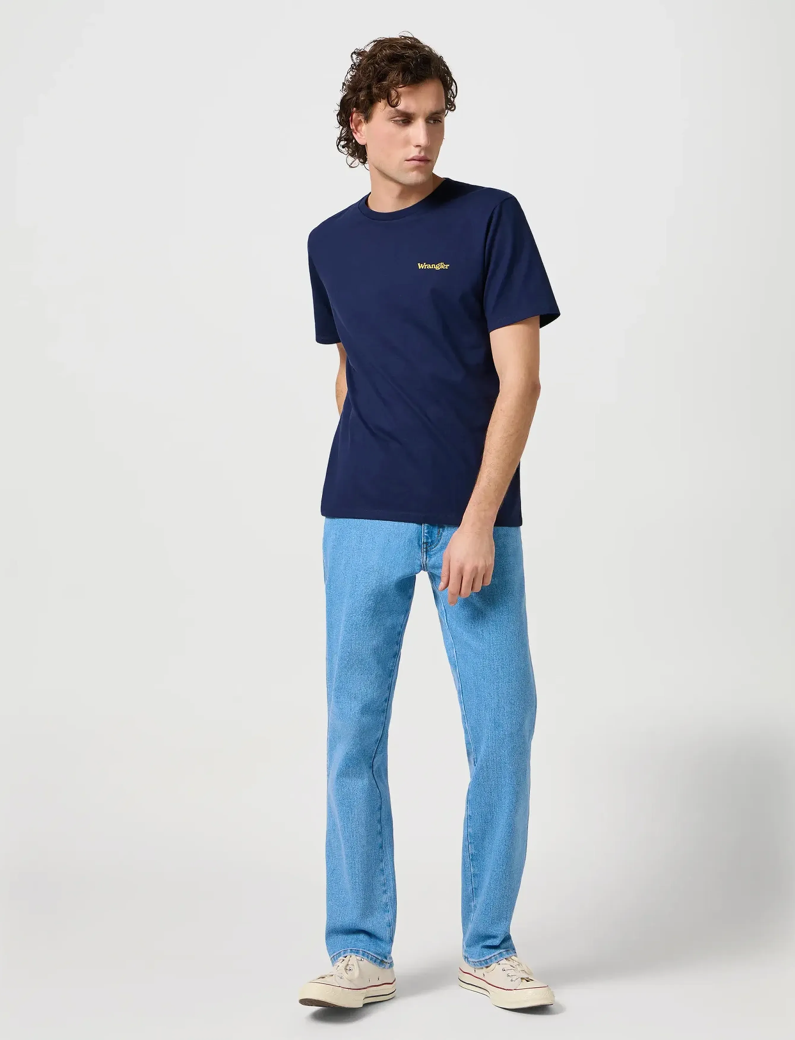 Wrangler - Small Logo Tee - lowest prices - navy - 4