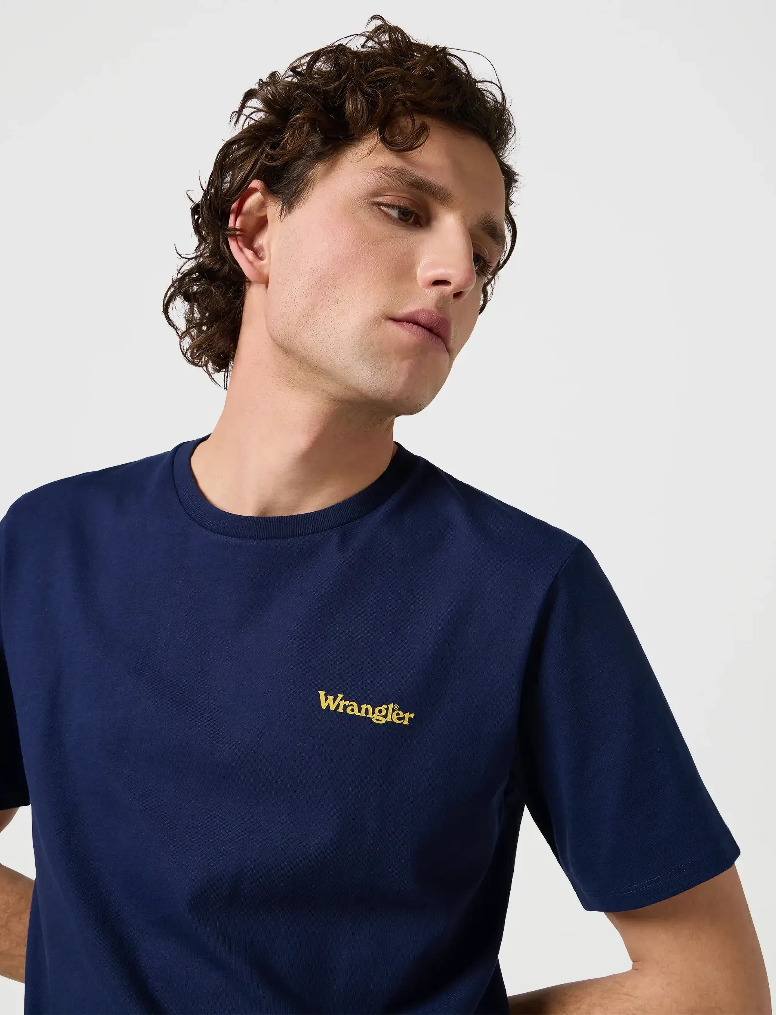 Wrangler - Small Logo Tee - lowest prices - navy - 5