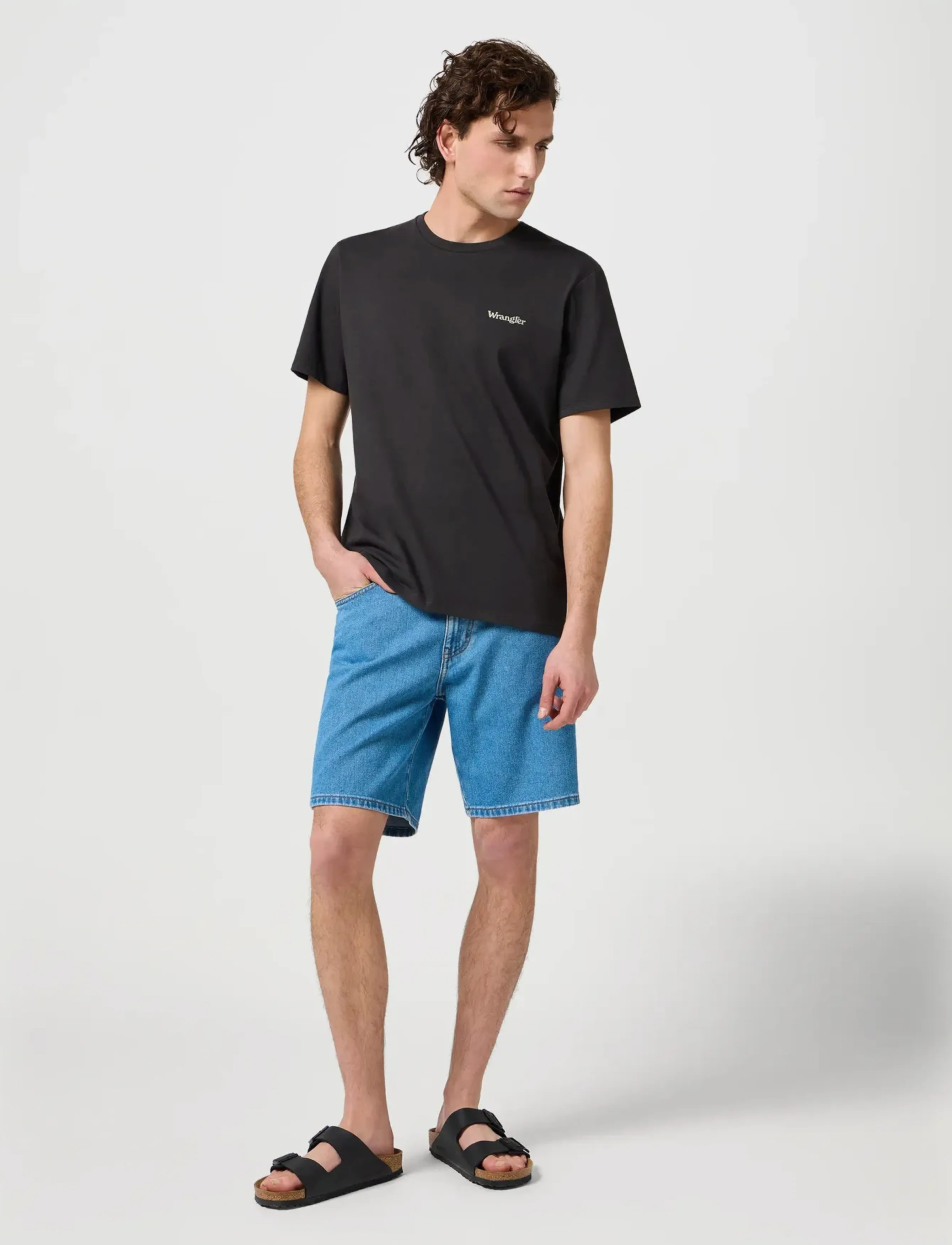 Wrangler - Small Logo Tee - lägsta priserna - faded black - 4