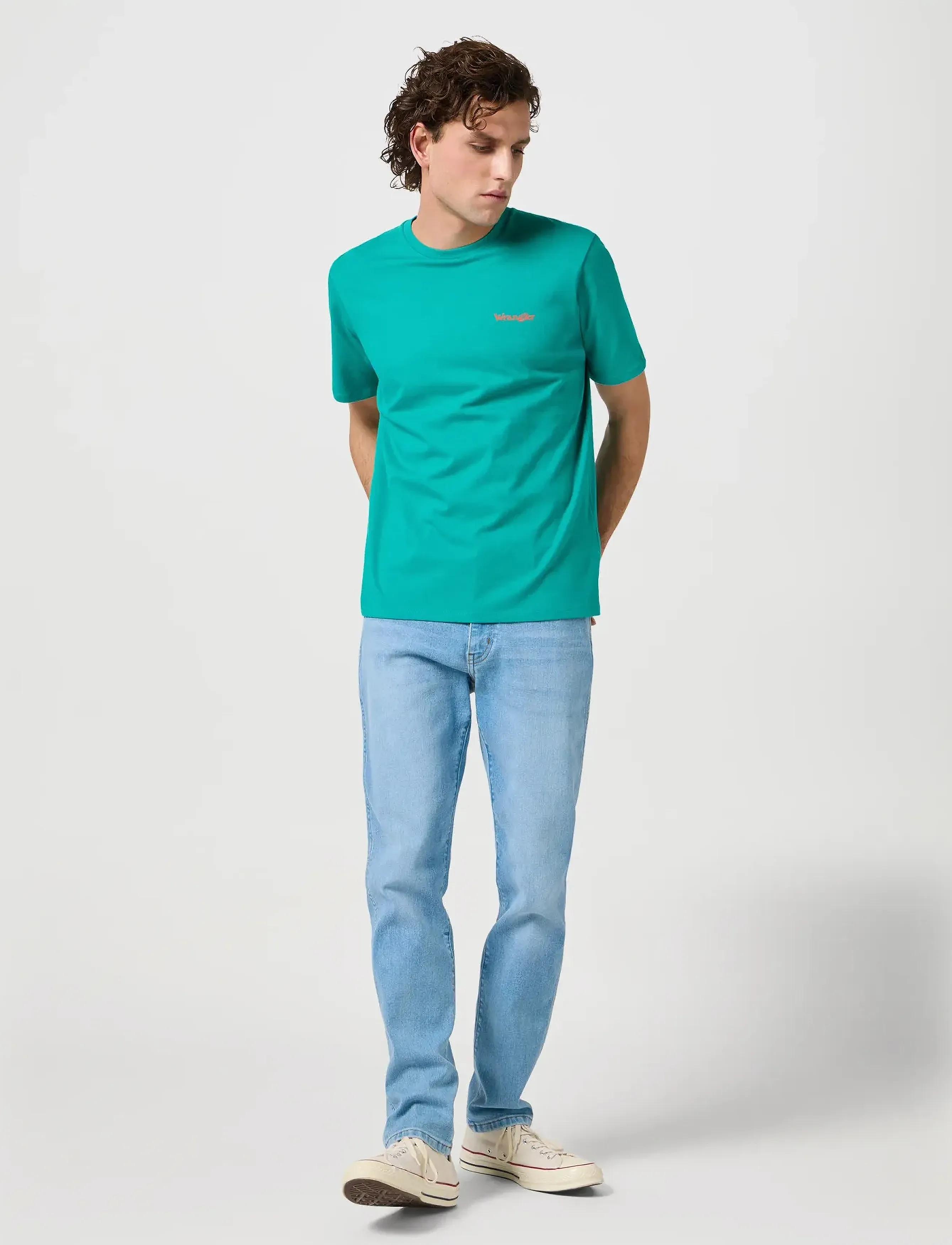 Wrangler - Small Logo Tee - laagste prijzen - porcelain green - 4