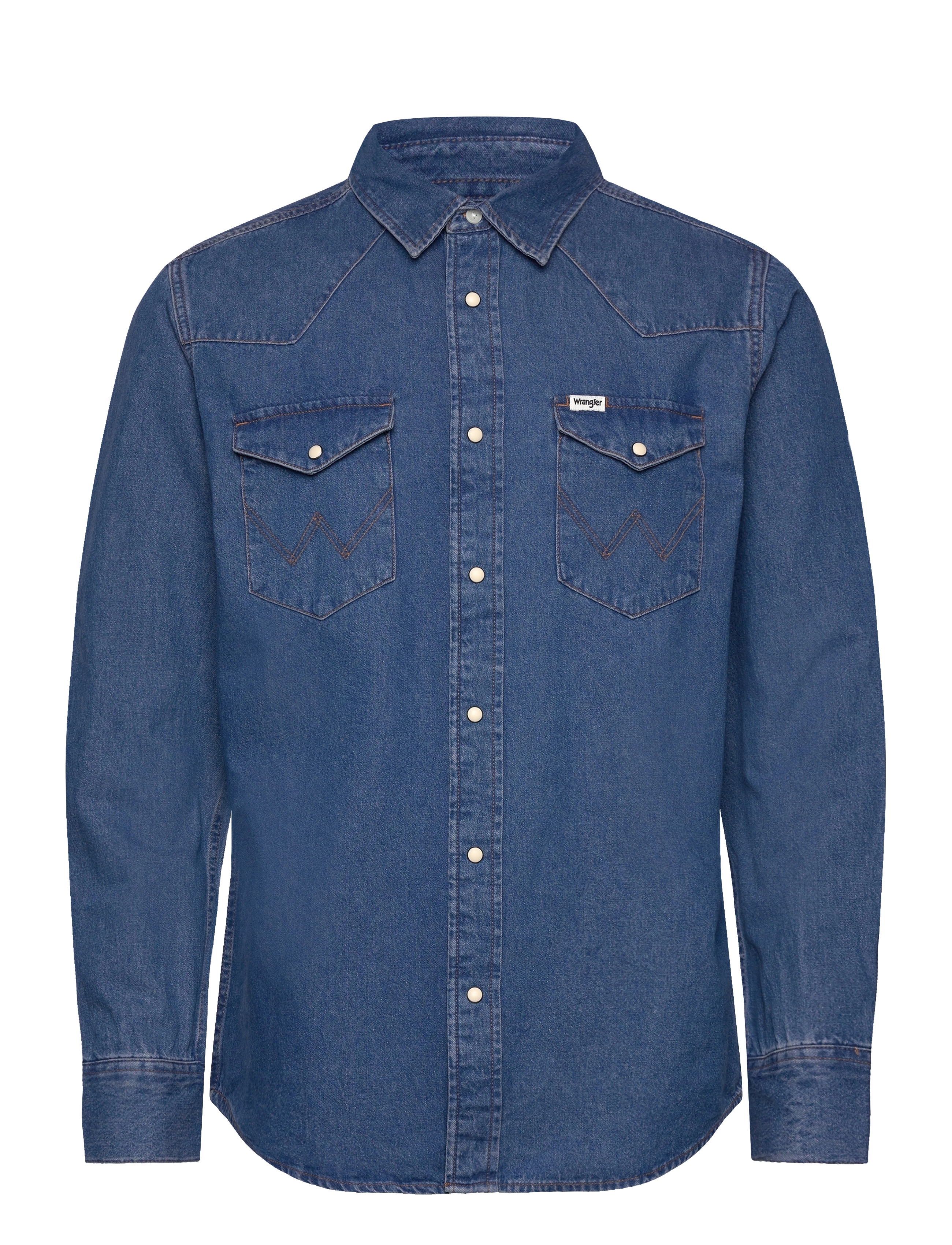 WRANGLER Western Shirt Blau - S - Herren