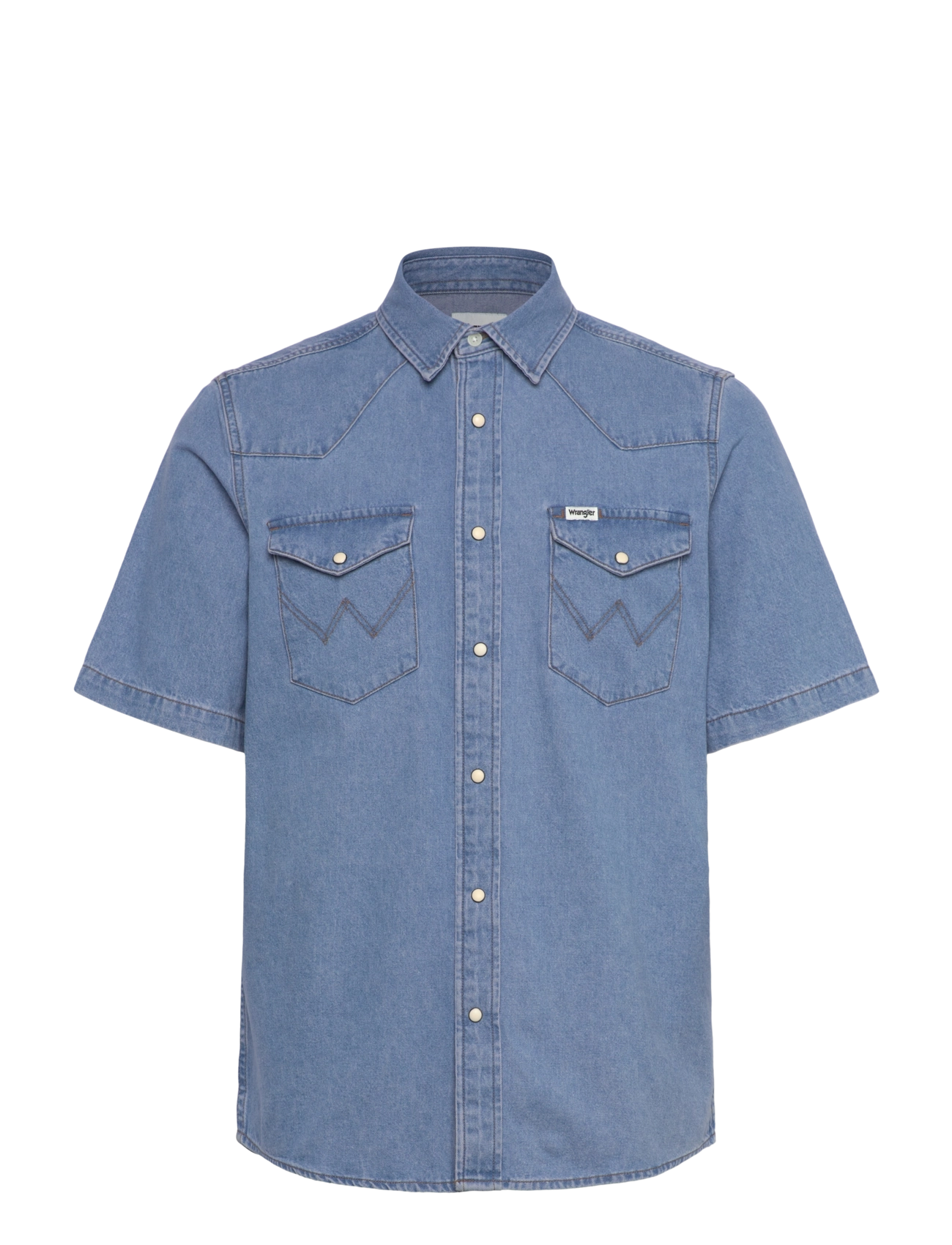 WRANGLER Ss Western Shirt Blau - S - Herren