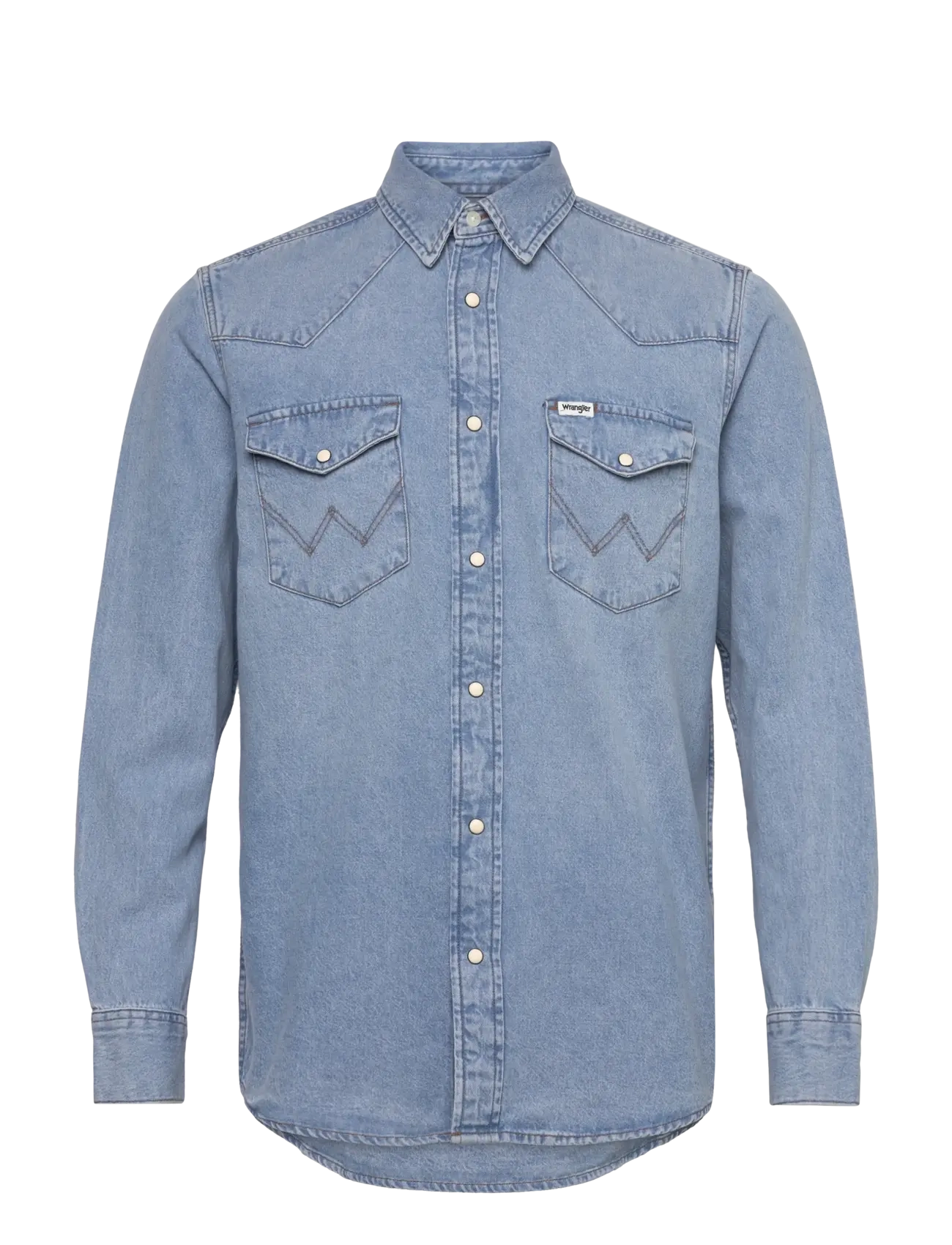 WRANGLER Western Shirt Blau - S - Herren