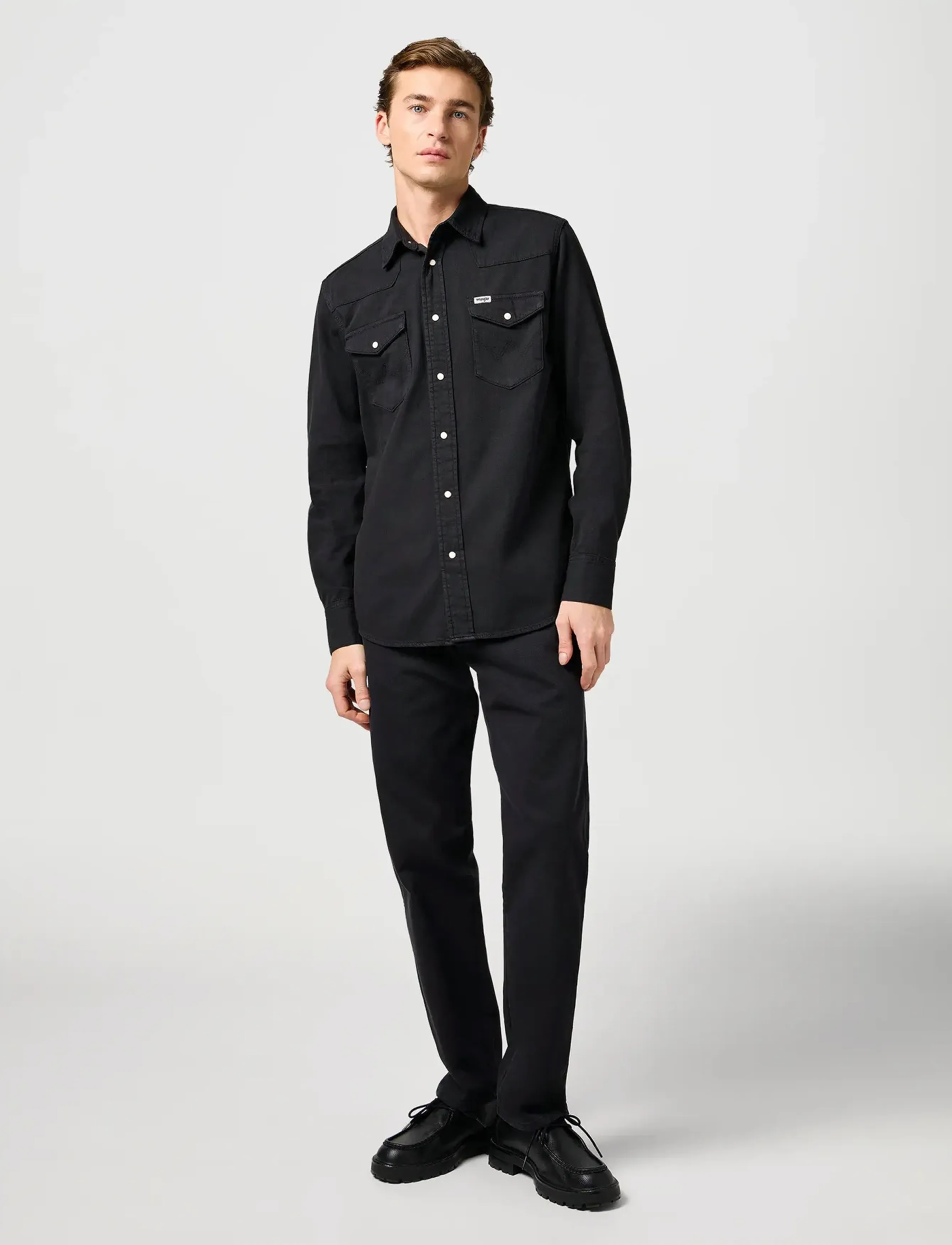 Wrangler - WESTERN SHIRT - vårjackor - black rinse - 4