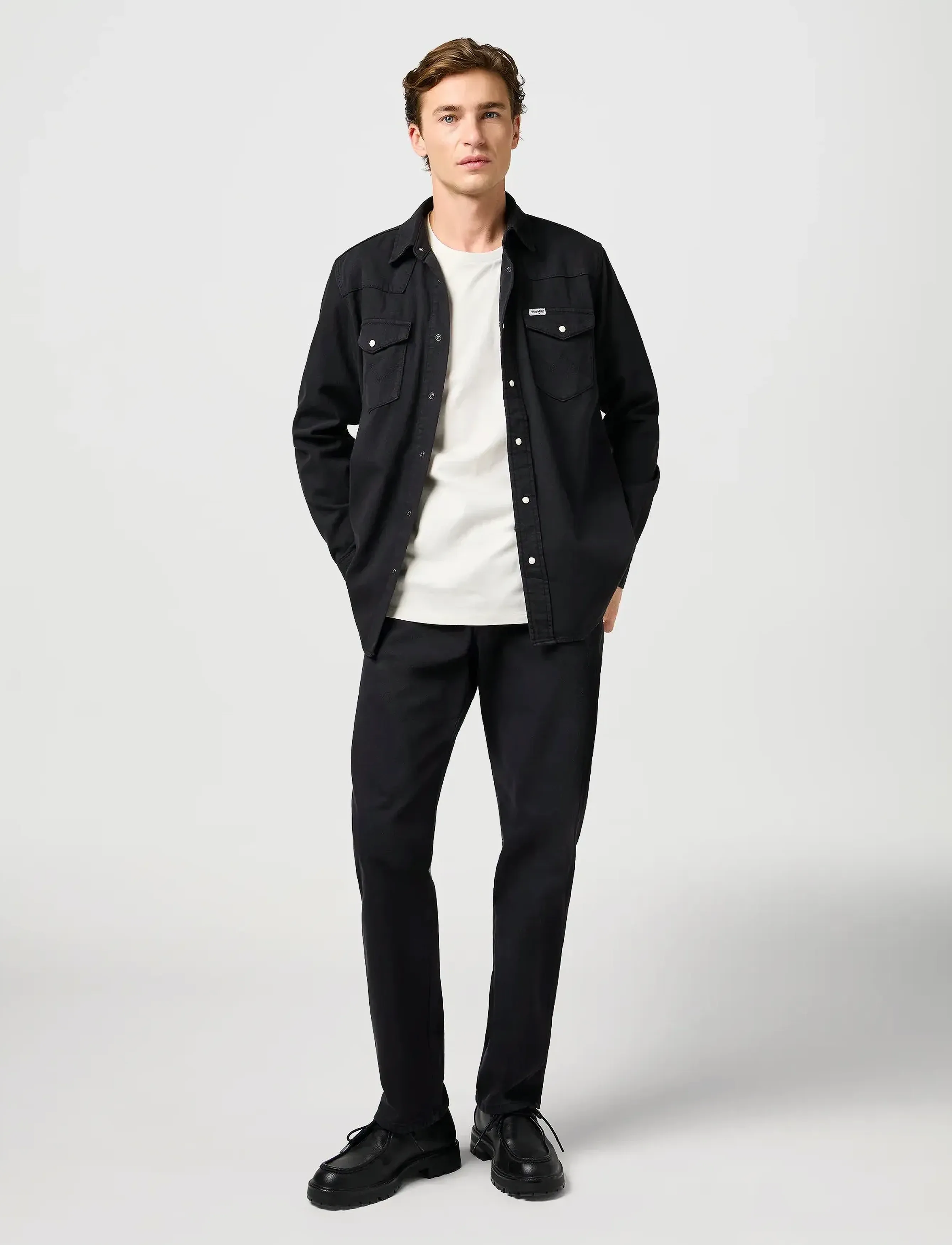 Wrangler - WESTERN SHIRT - vårjackor - black rinse - 5