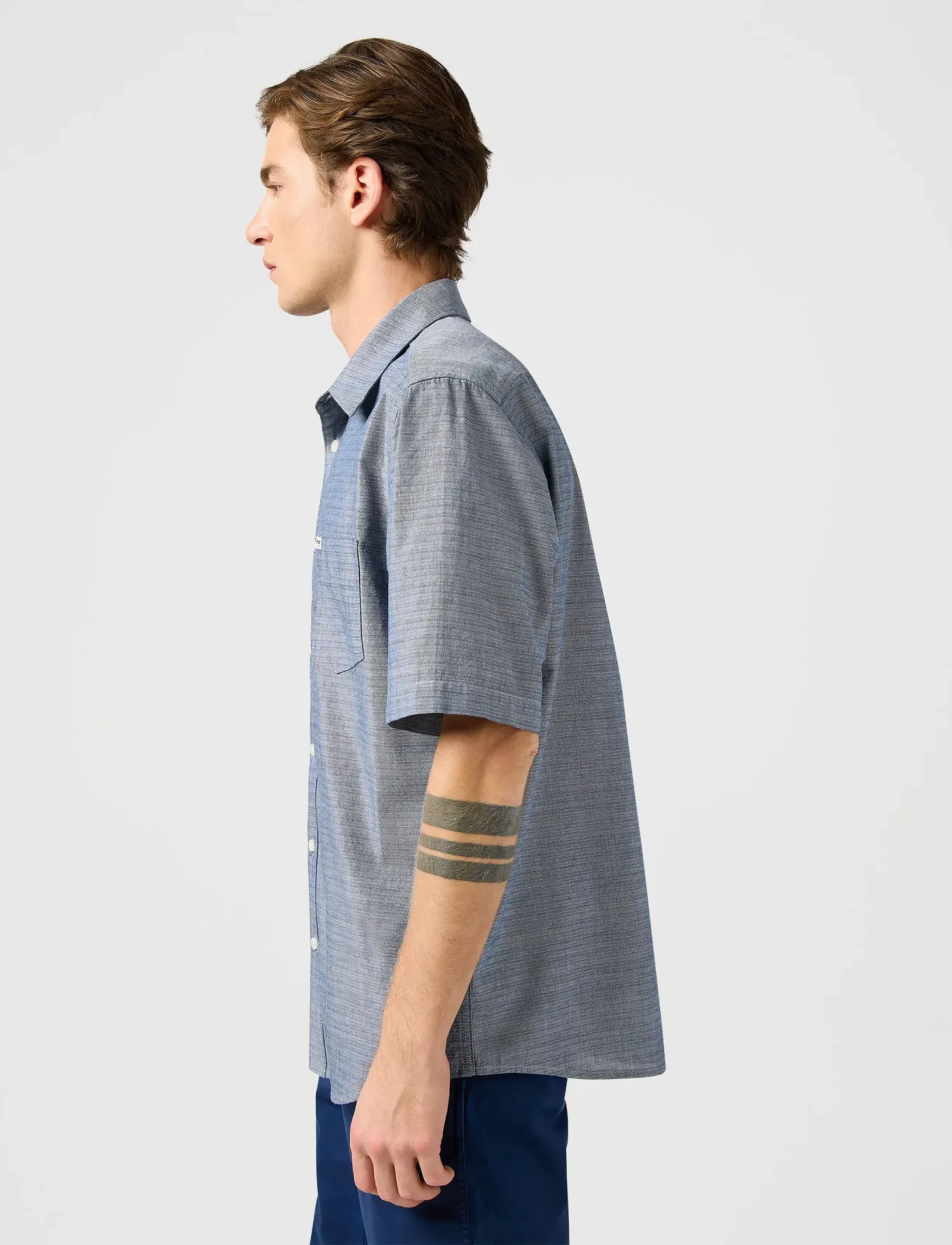 Wrangler - Ss 1 Pkt Shirt - laveste priser - navy - 5