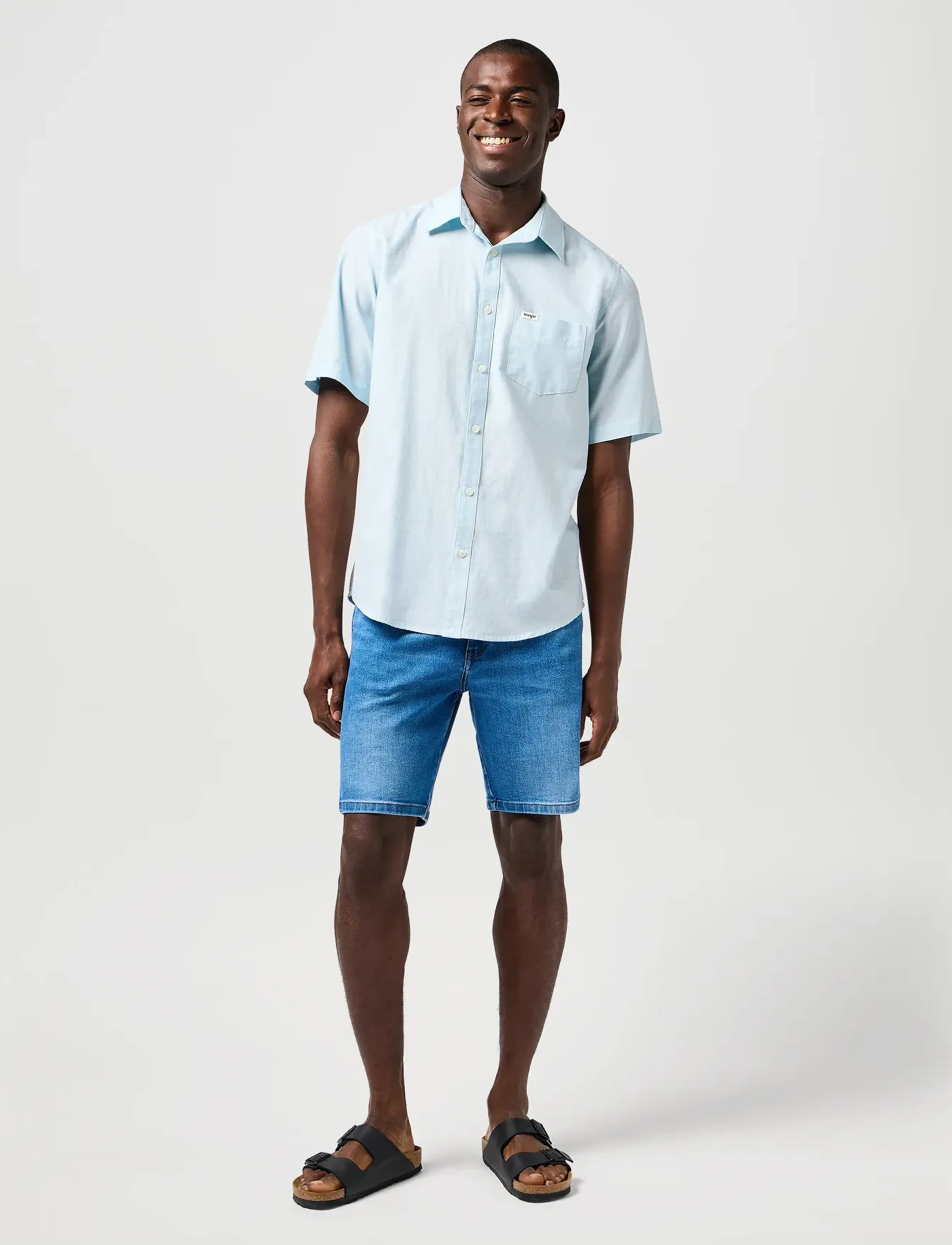 Wrangler - Ss 1 Pkt Shirt - laveste priser - dream blue - 5