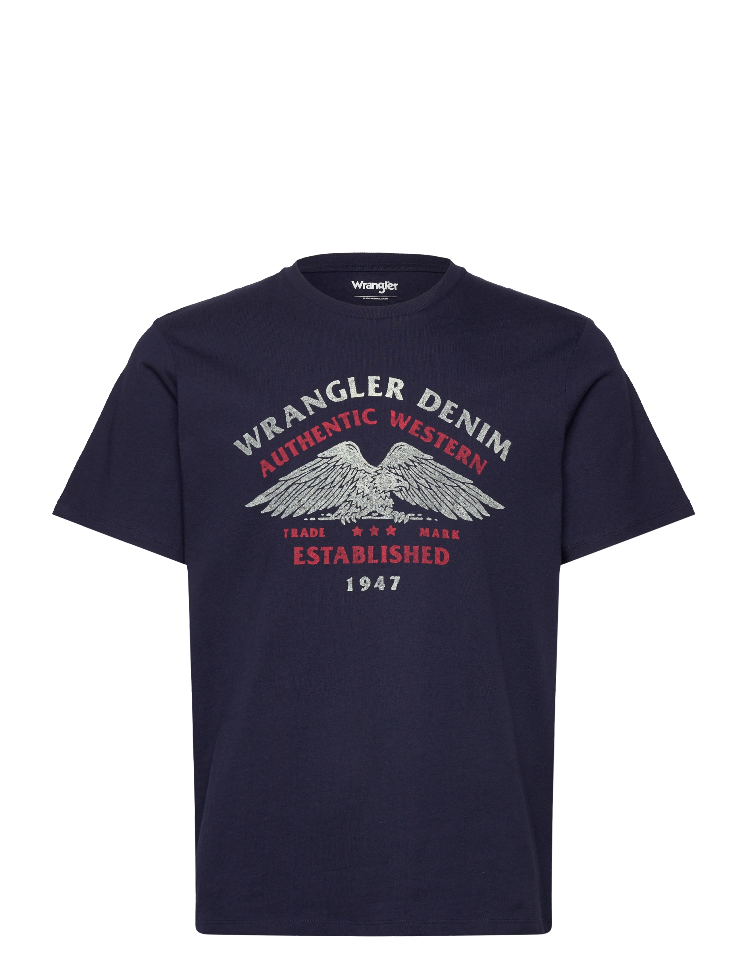 WRANGLER Americana Tee Navy - S - Herren