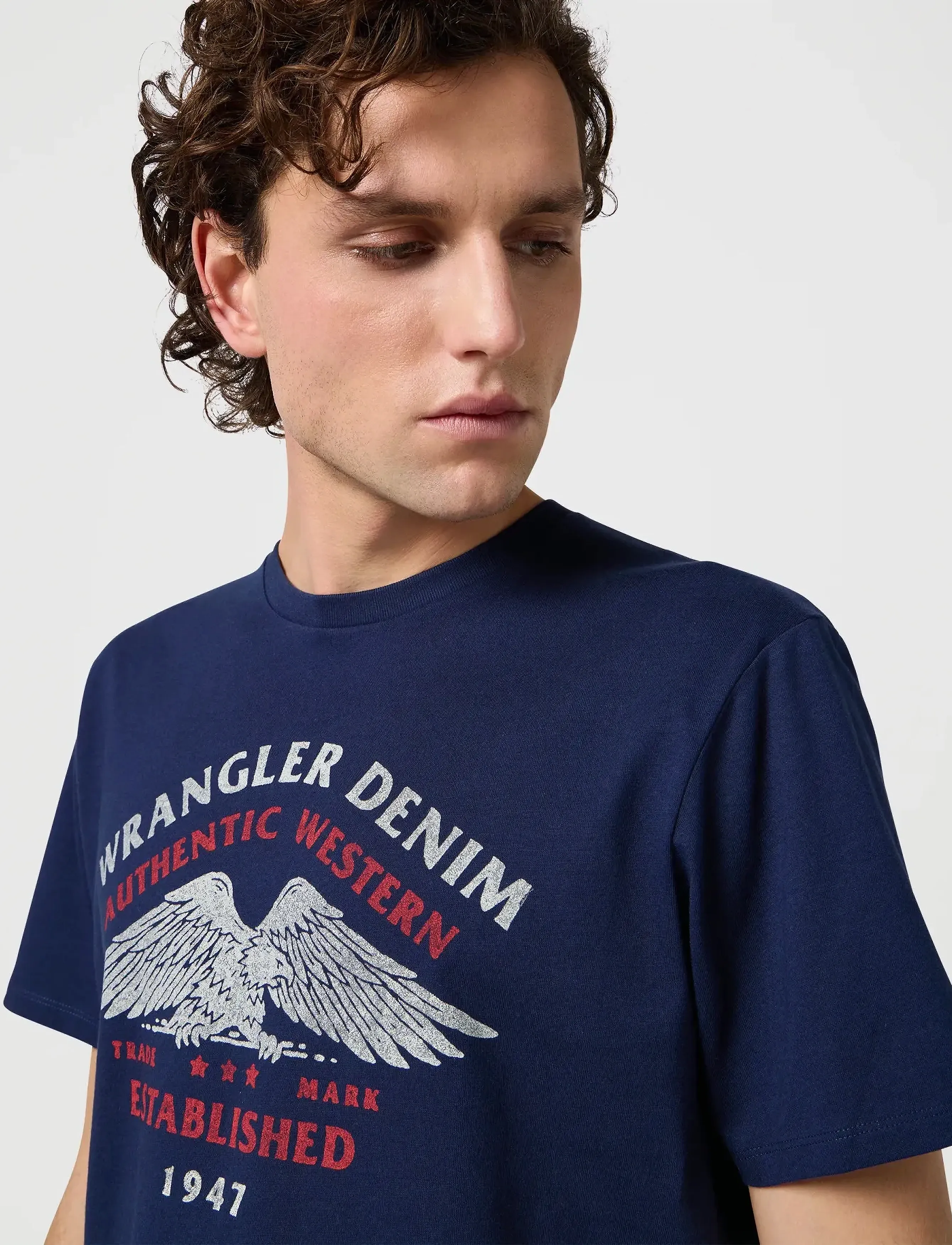 Wrangler - Americana Tee - t-shirts - navy - 5