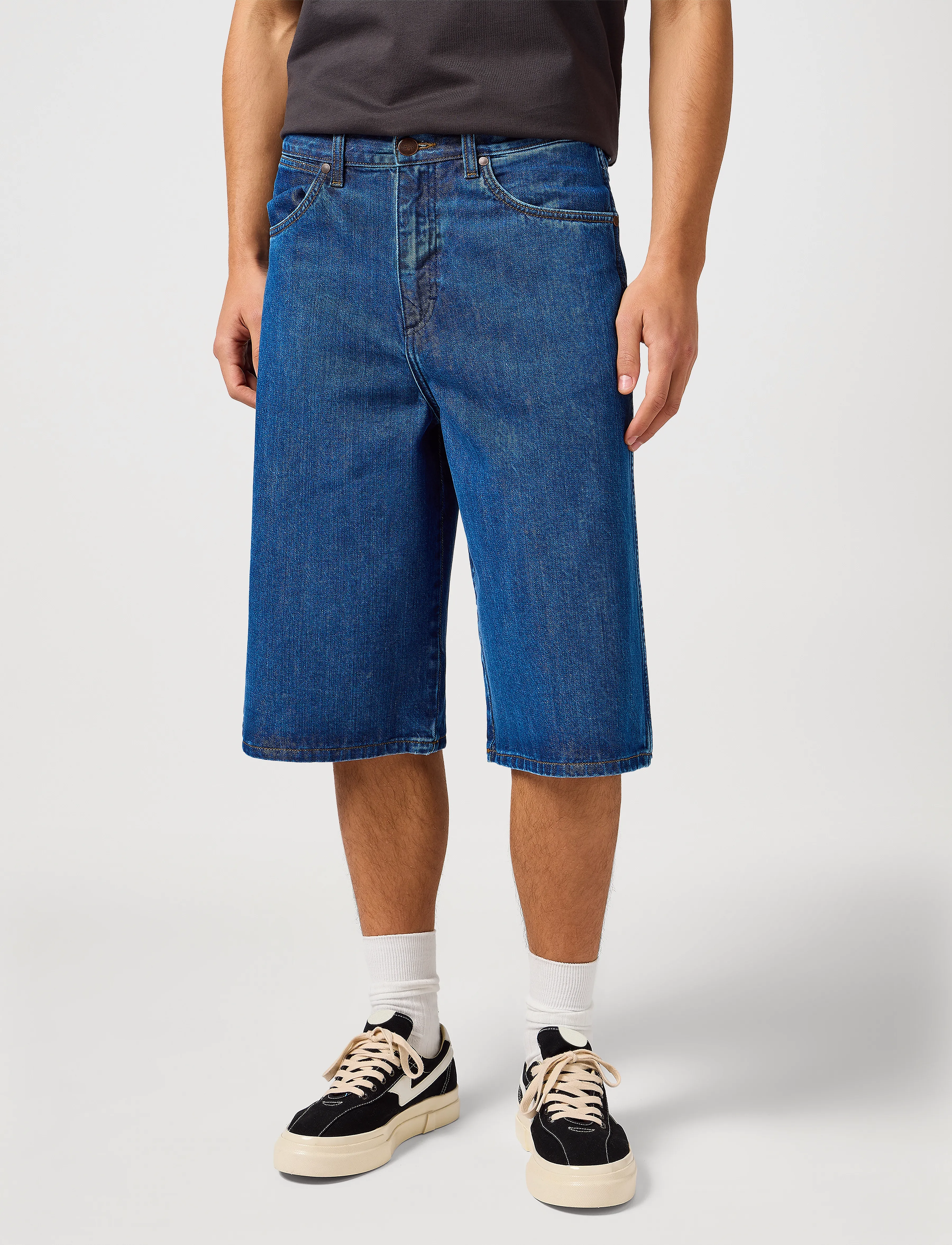 Wrangler Jort Shorts - Wrangler - DARK STONE / blue