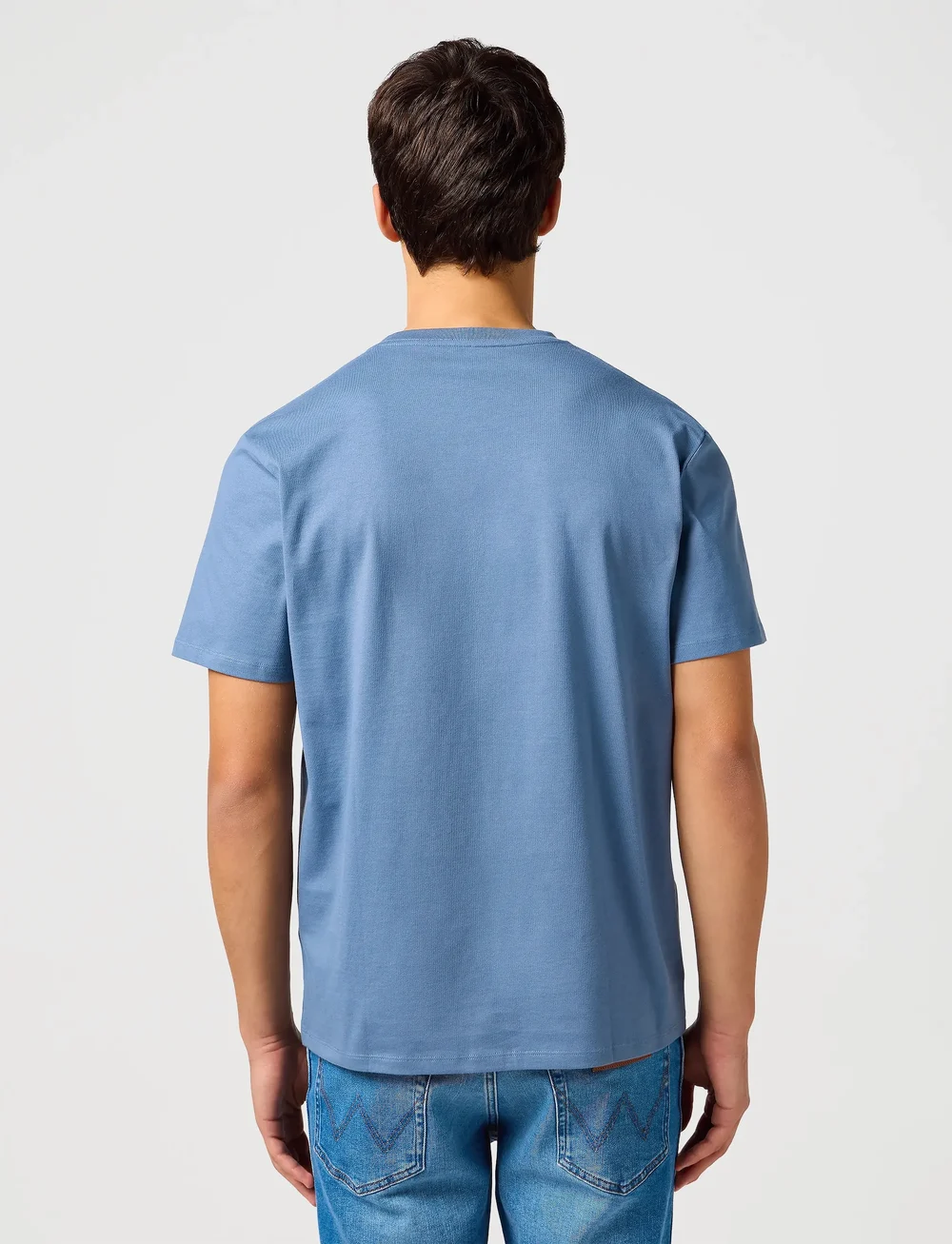 Wrangler - SIGN OFF TEE - kortärmade t-shirts - dusty blue - 3