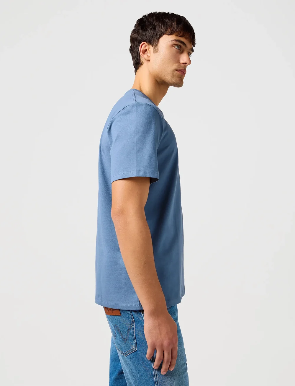 Wrangler - SIGN OFF TEE - kortärmade t-shirts - dusty blue - 5