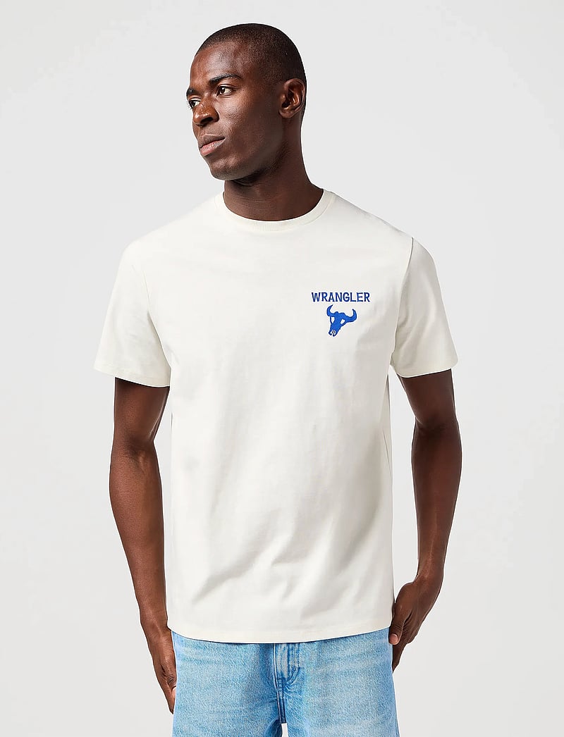 Wrangler - GRAPHIC TEE - kurzärmelig - vintage white - 0
