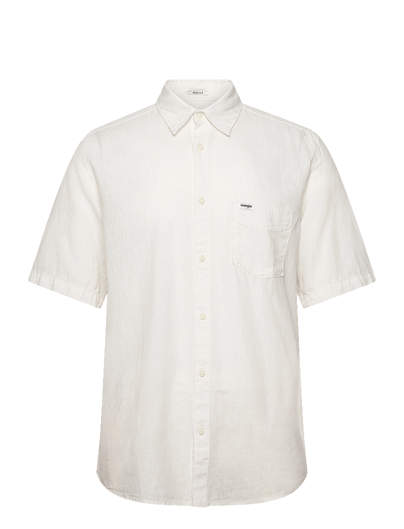 Wrangler - SS 1 PKT SHIRT - leinenhemden - white - 1