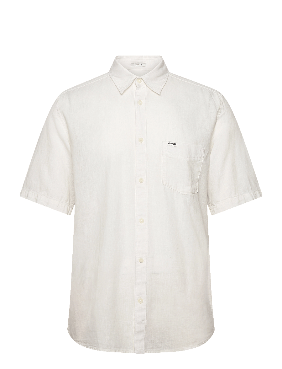 Wrangler - SS 1 PKT SHIRT - oberteile & t-shirts - white - 1