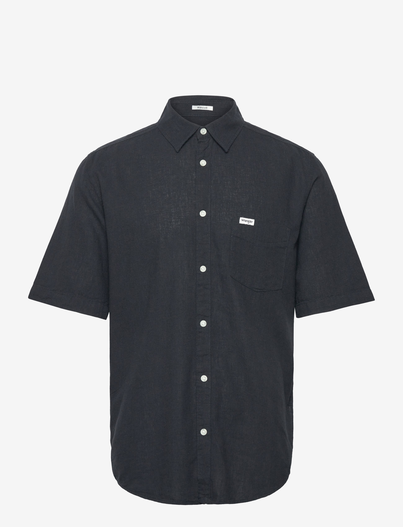 Wrangler - SS 1 PKT SHIRT - kurzarmhemden - black - 1