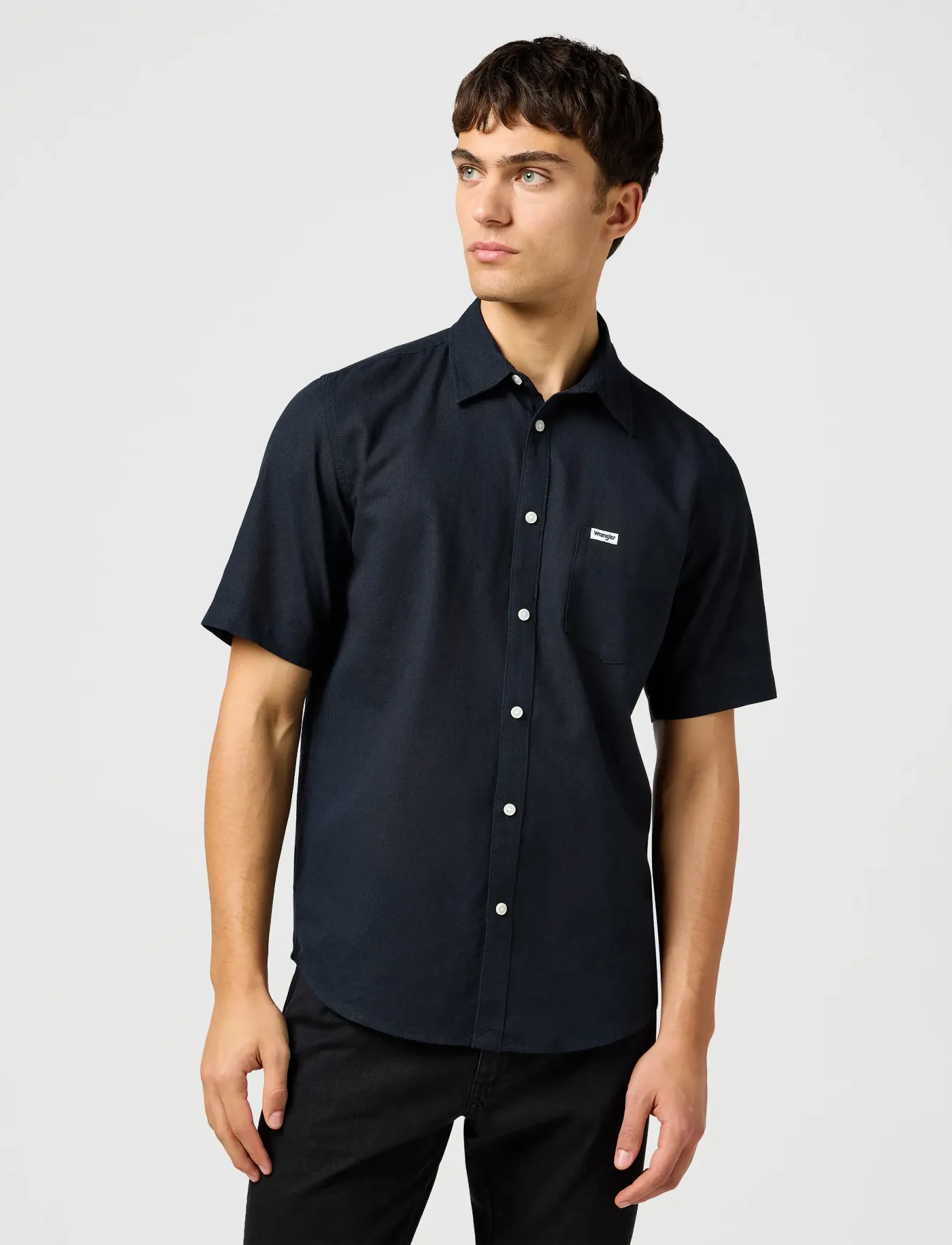 Wrangler SS 1 PKT SHIRT - Kortærmede skjorter - BLACK / black