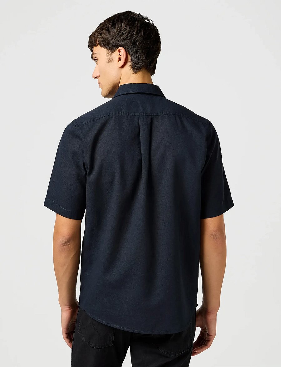 Wrangler - SS 1 PKT SHIRT - oberteile & t-shirts - black - 3