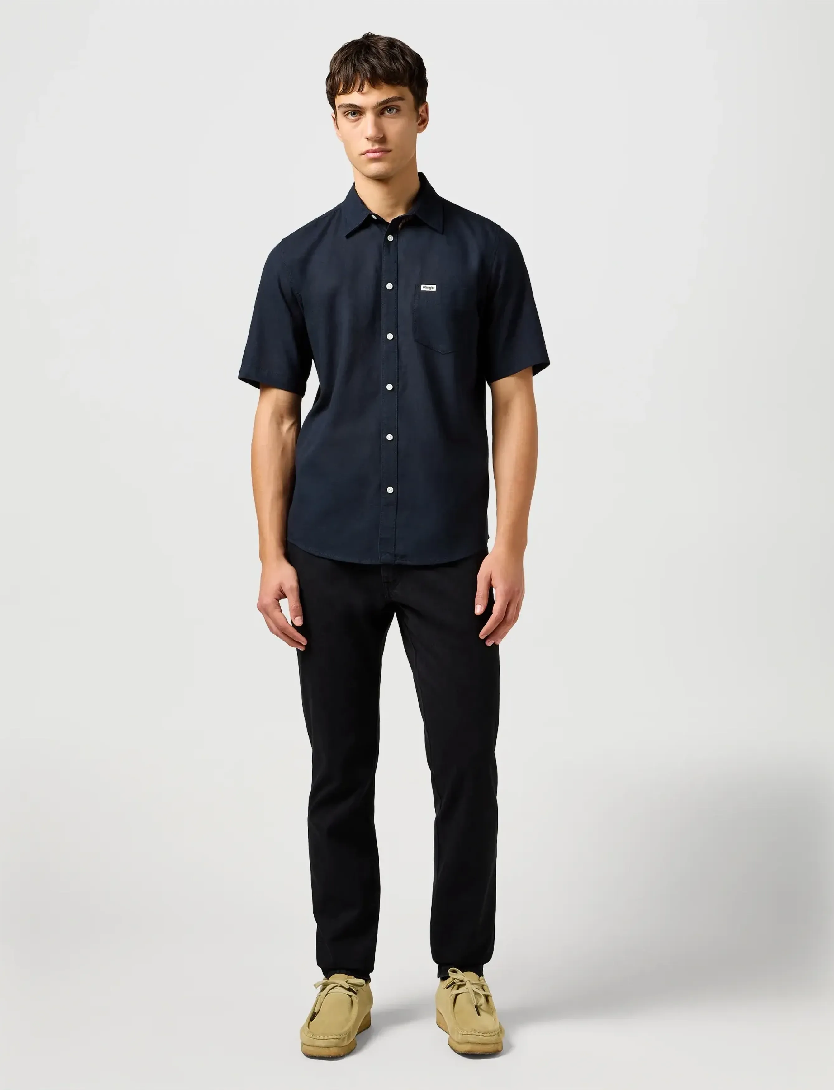 Wrangler - SS 1 PKT SHIRT - toppar og stuttermabolir - black - 4