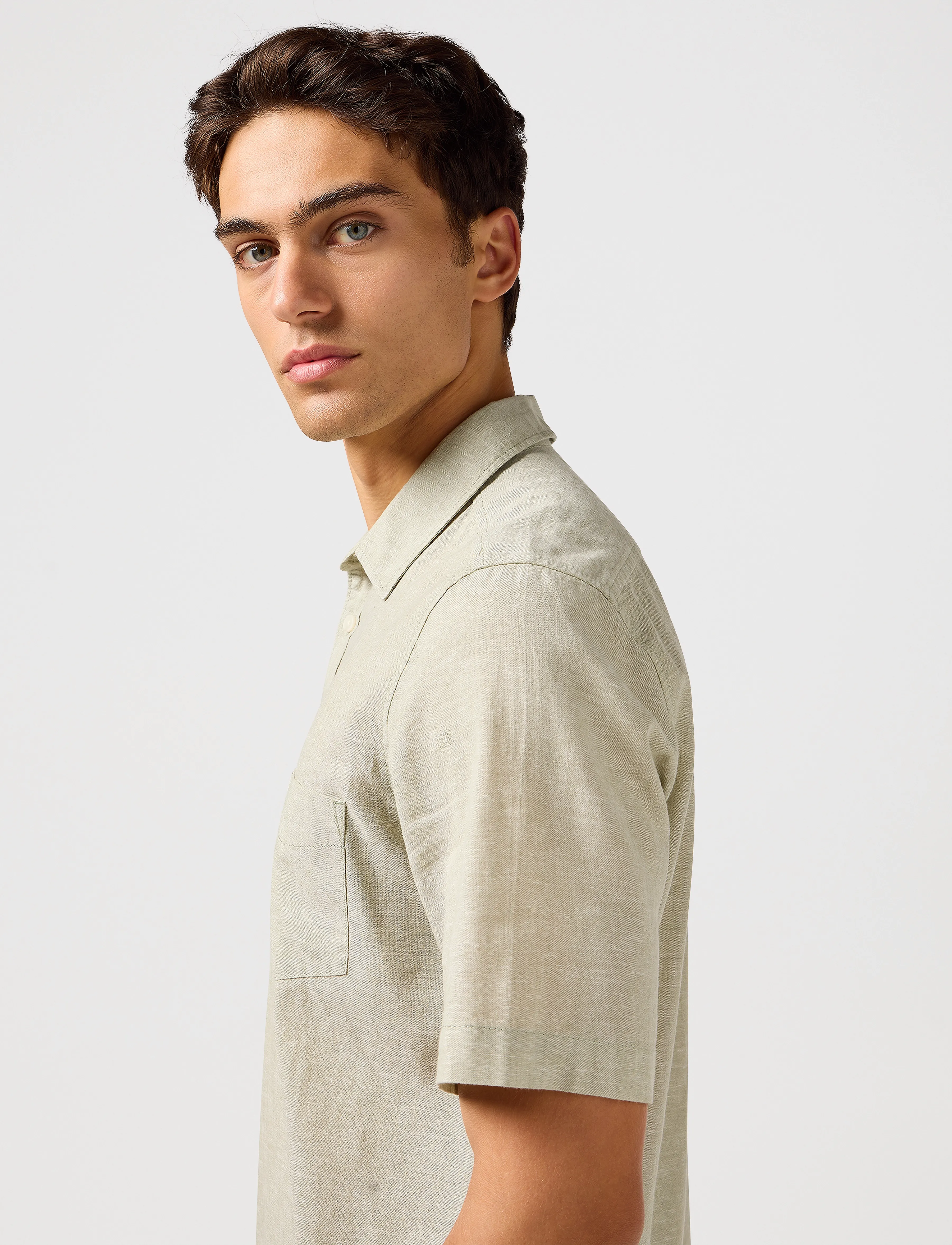 Wrangler - Ss 1 Pkt Shirt - alussärgid ja t-särgid - tea - 5
