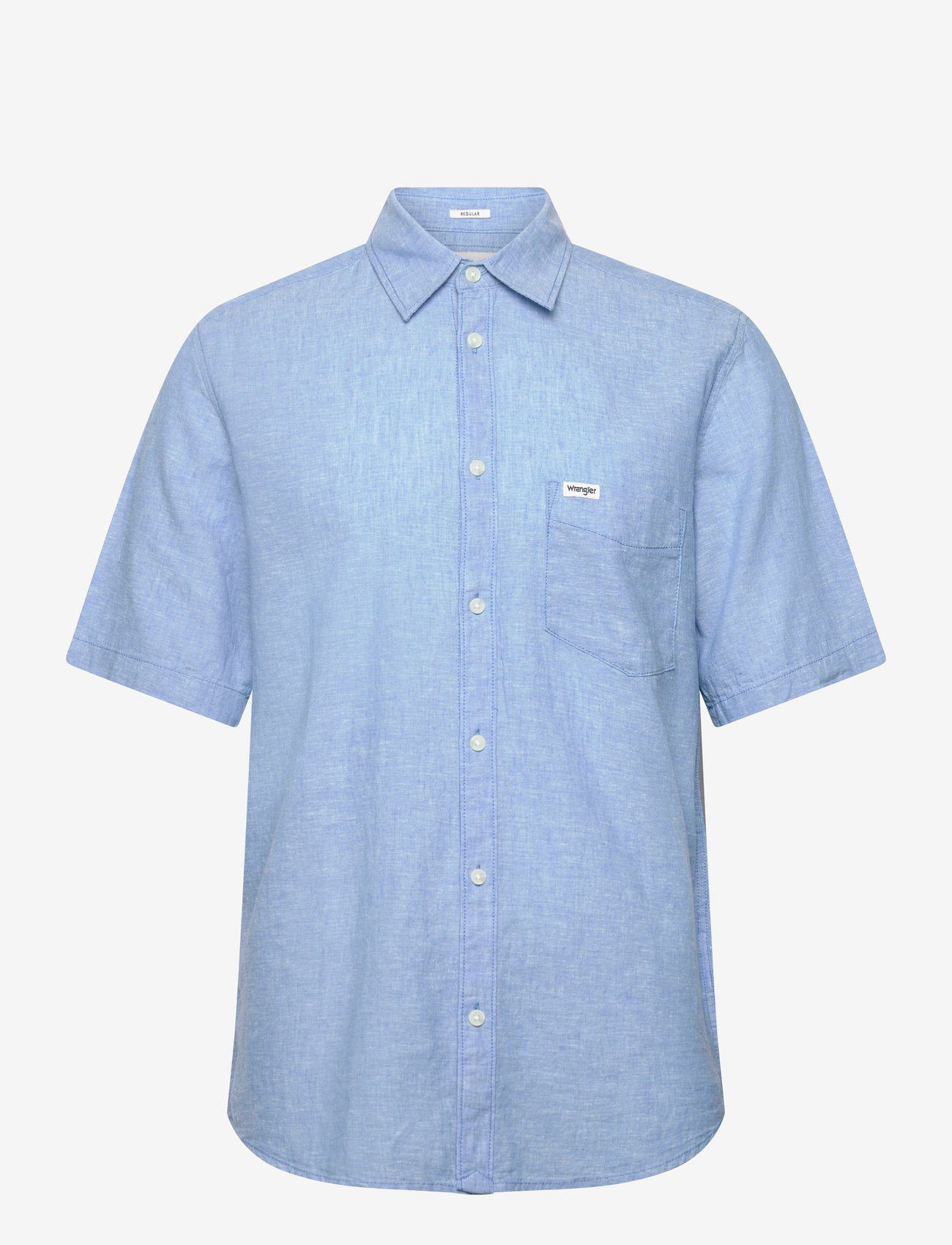 Wrangler - Ss 1 Pkt Shirt - tops & t-shirts - pacific blue - 1