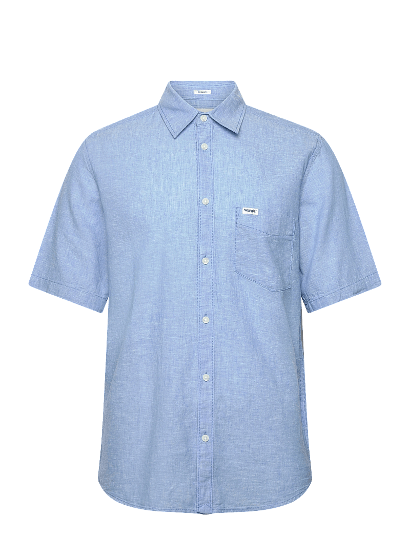 Wrangler - Ss 1 Pkt Shirt - tops & t-shirts - pacific blue - 1