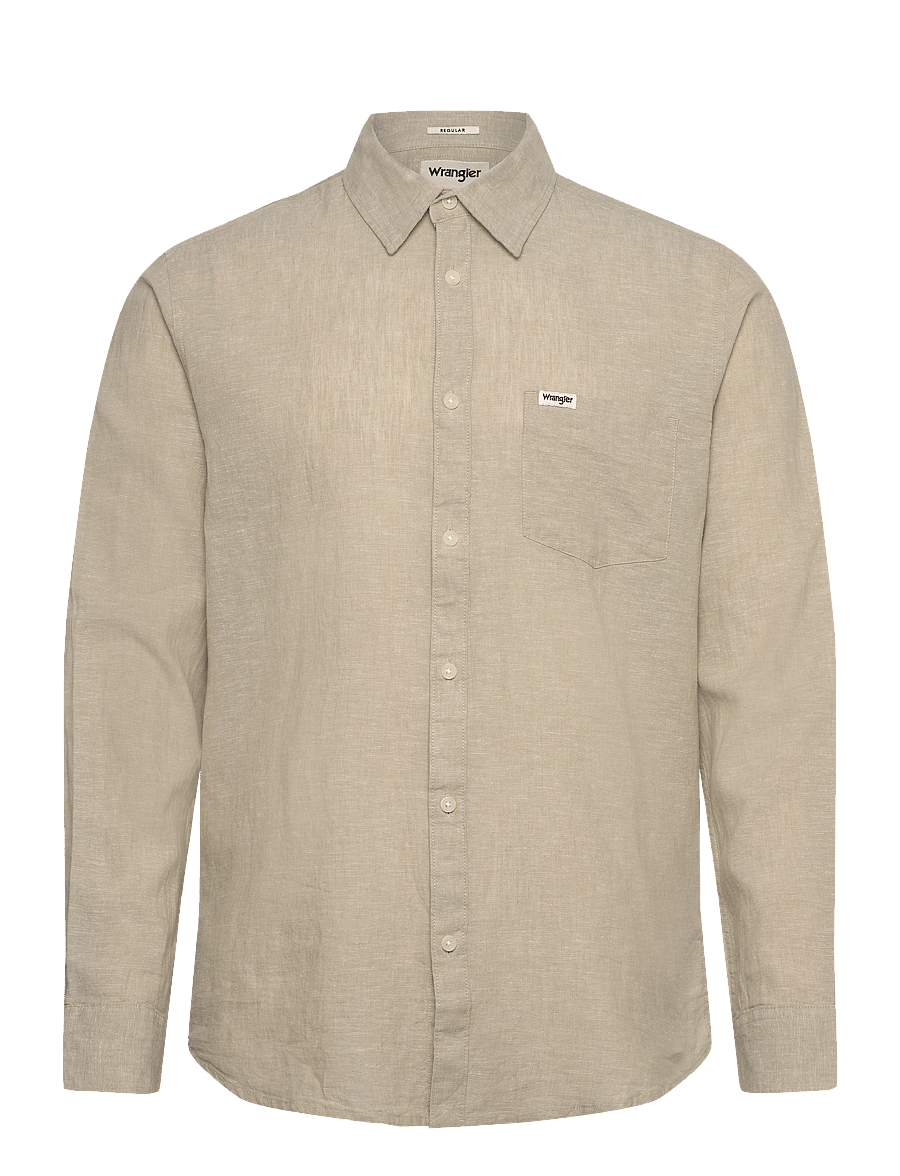 Wrangler - 1 Pkt Shirt - leinenhemden - tea - 1