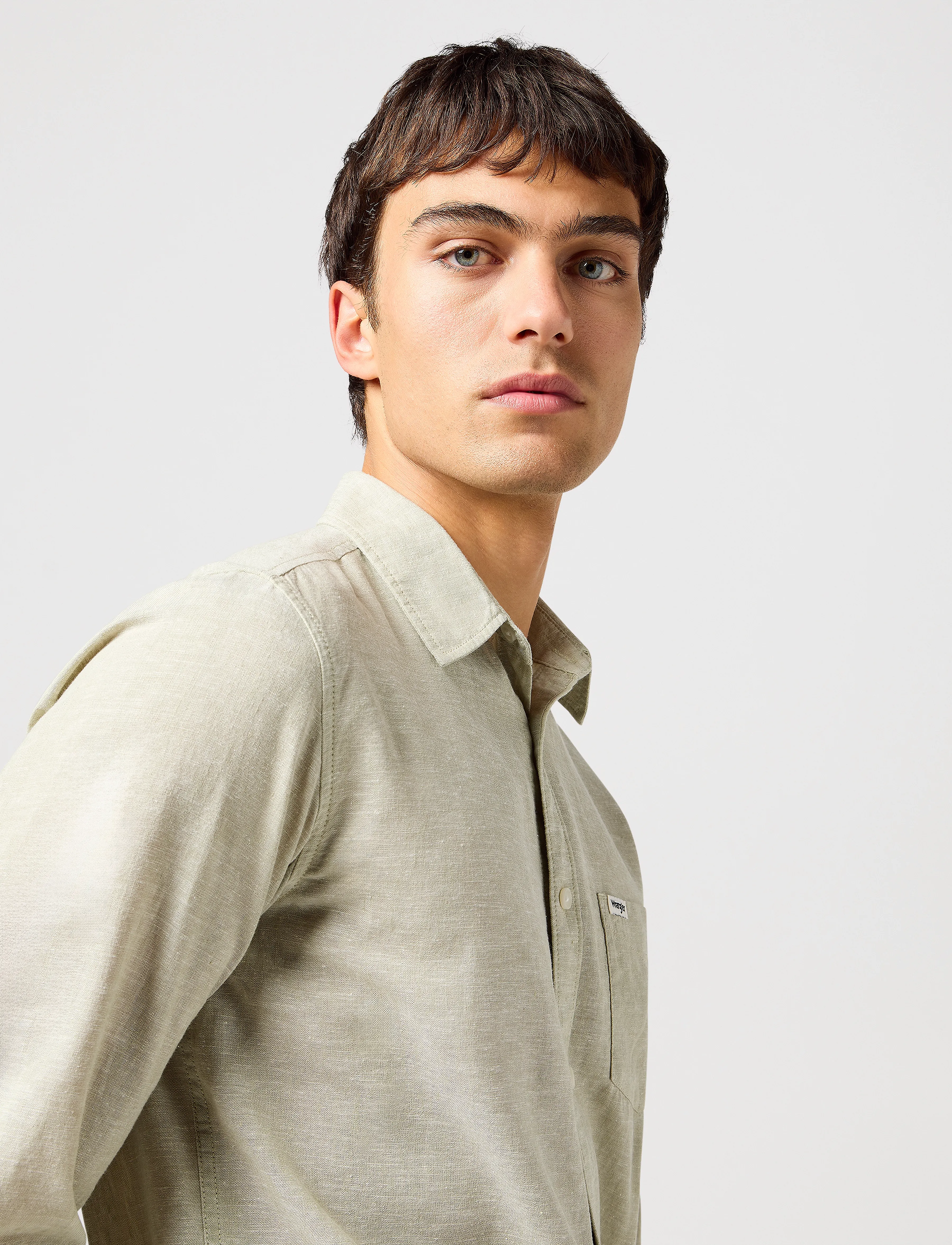 Wrangler - 1 Pkt Shirt - linneskjortor - tea - 5