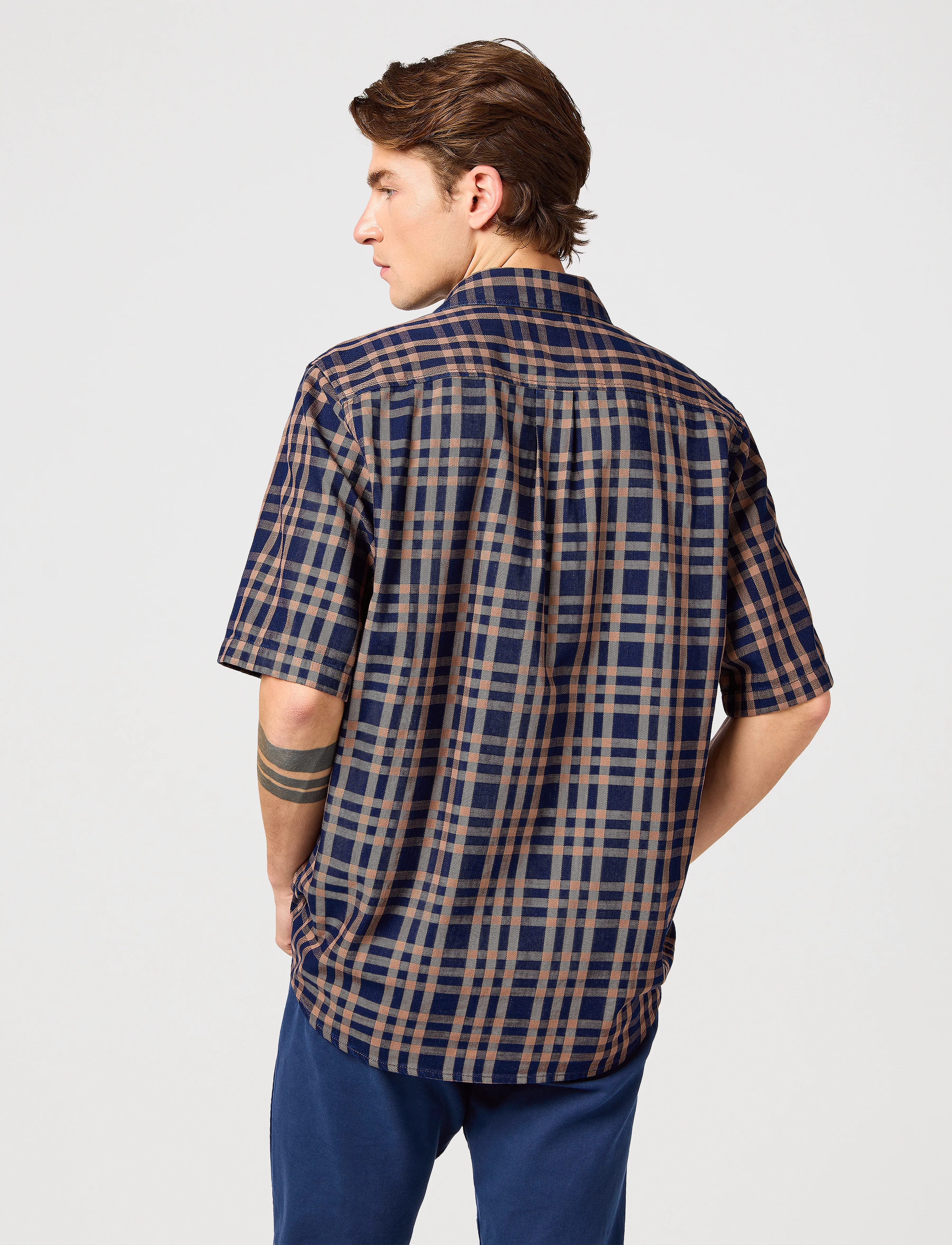 Wrangler - Ss 1 Pkt Shirt - laveste priser - raw umber indigo - 3