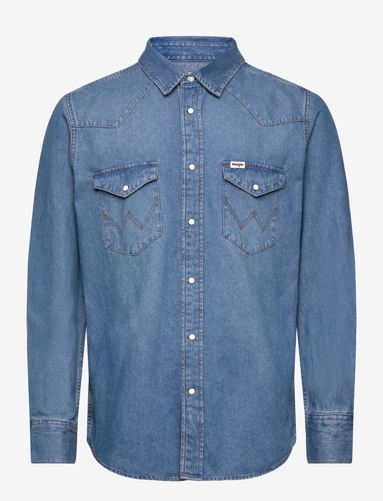 Wrangler - WESTERN SHIRT - denimskjorter - mid light wash - 1