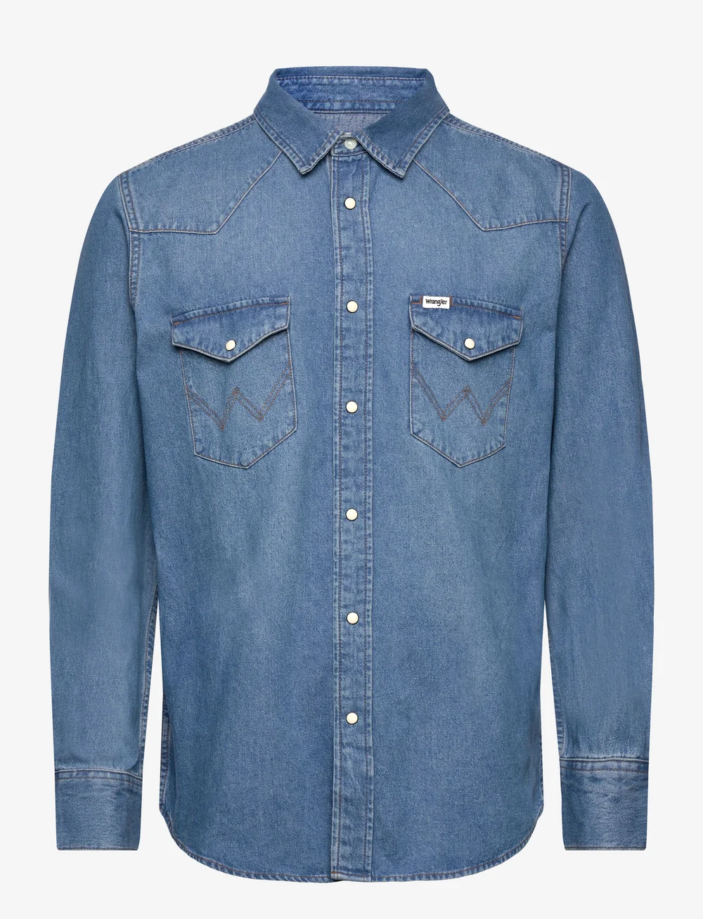 Wrangler - WESTERN SHIRT - džinsiniai marškiniai - mid light wash - 1