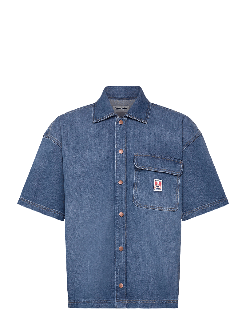 Wrangler - Ss Cj Overshirt - jeanshemden - mid wash - 1
