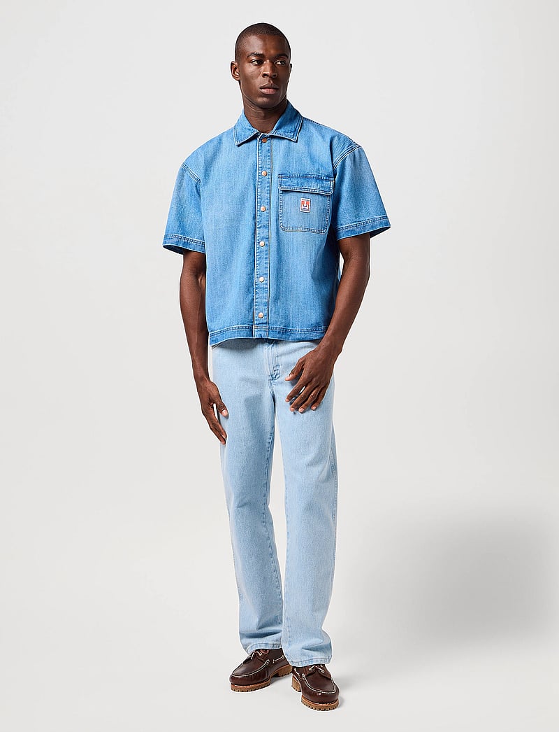 Wrangler - Ss Cj Overshirt - jeanshemden - mid wash - 0