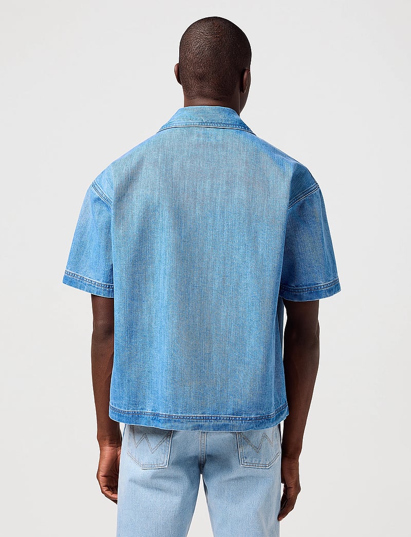 Wrangler - Ss Cj Overshirt - jeanshemden - mid wash - 3